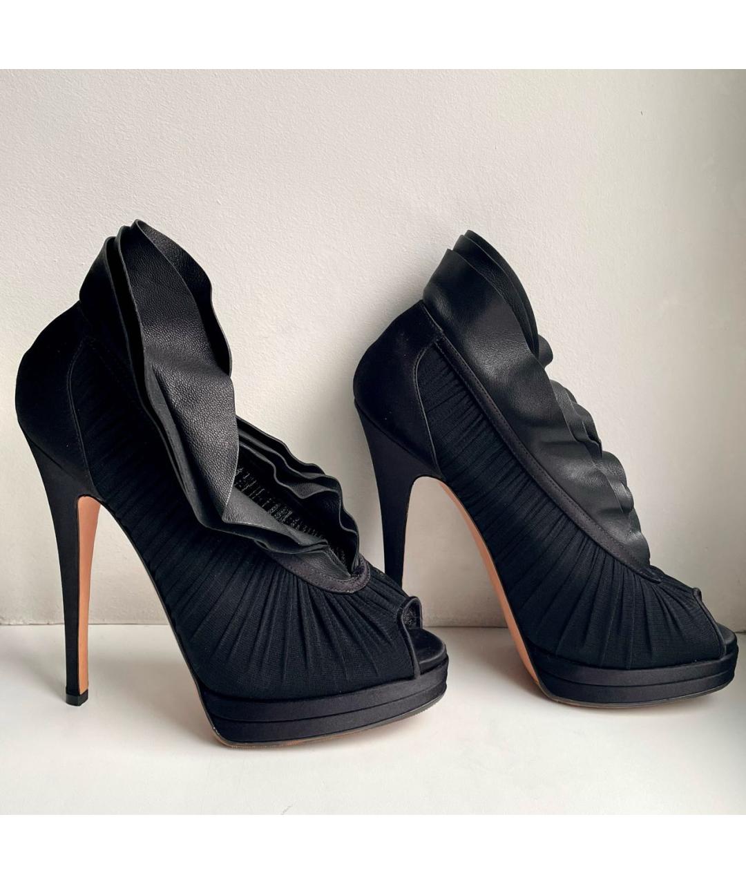 CASADEI Черные текстильные туфли, фото 2