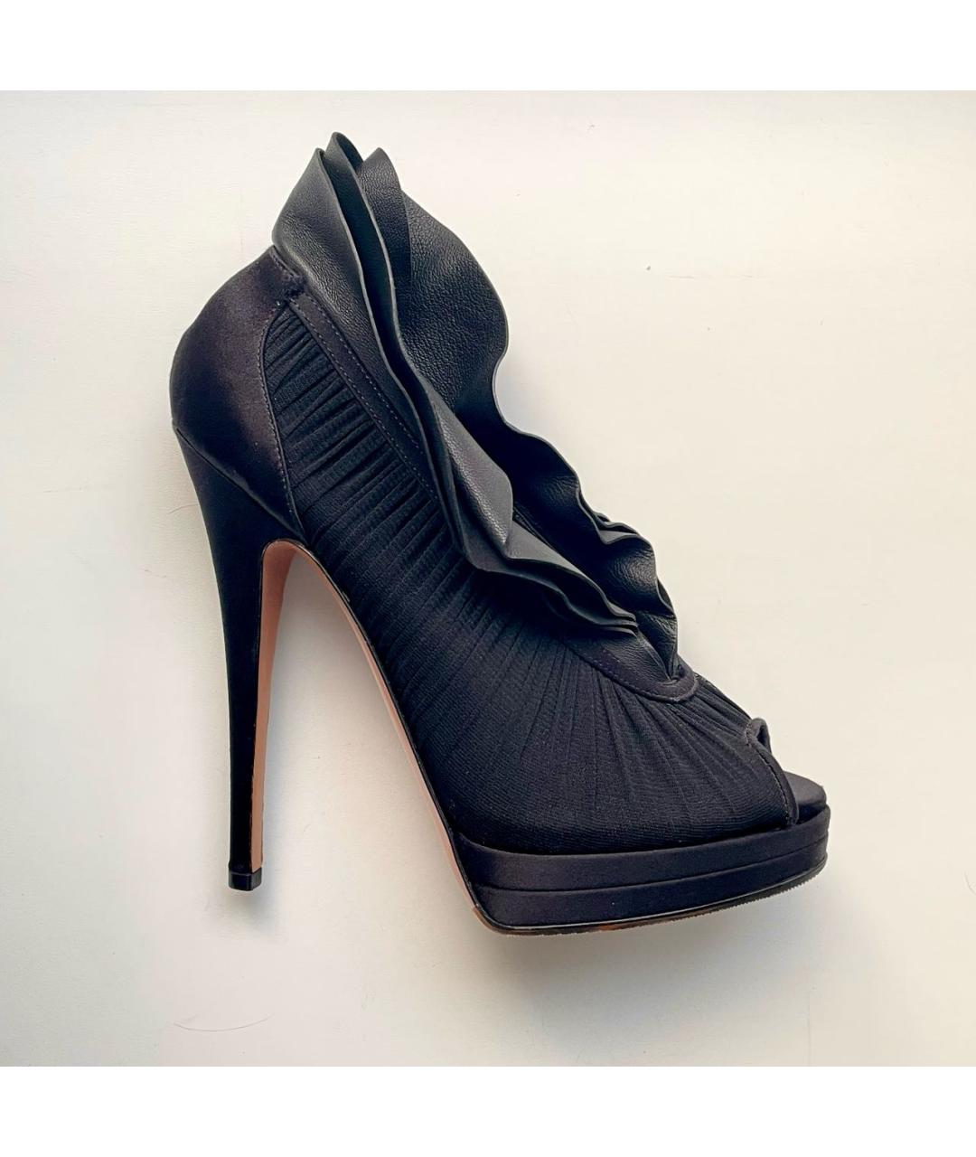 CASADEI Черные текстильные туфли, фото 9