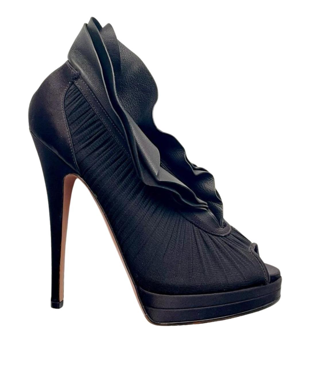 CASADEI Черные текстильные туфли, фото 1