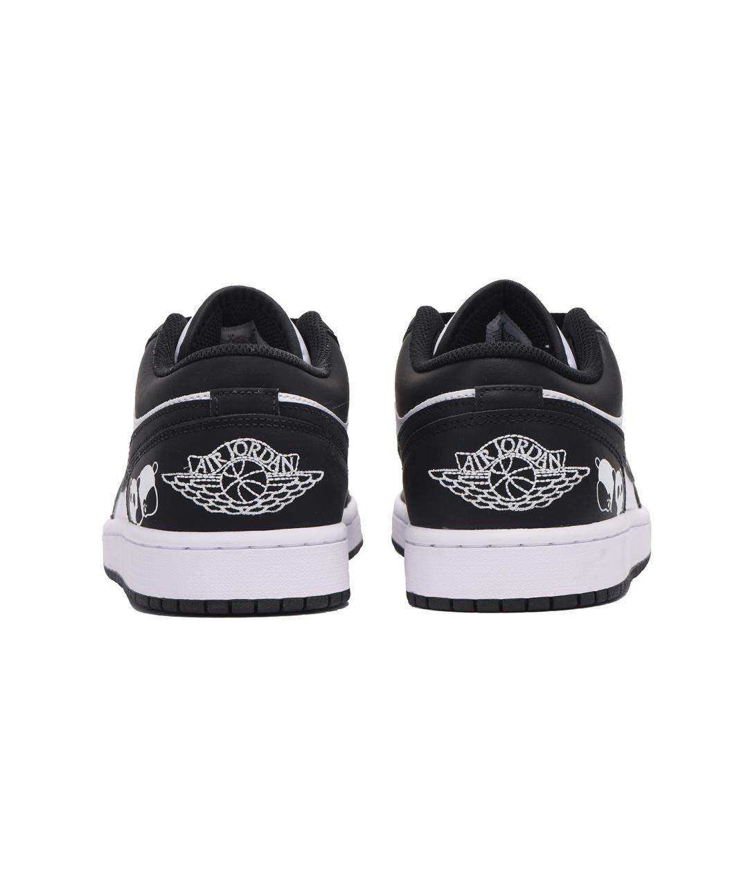 JORDAN Черные кожаные высокие кроссовки / кеды, фото 4