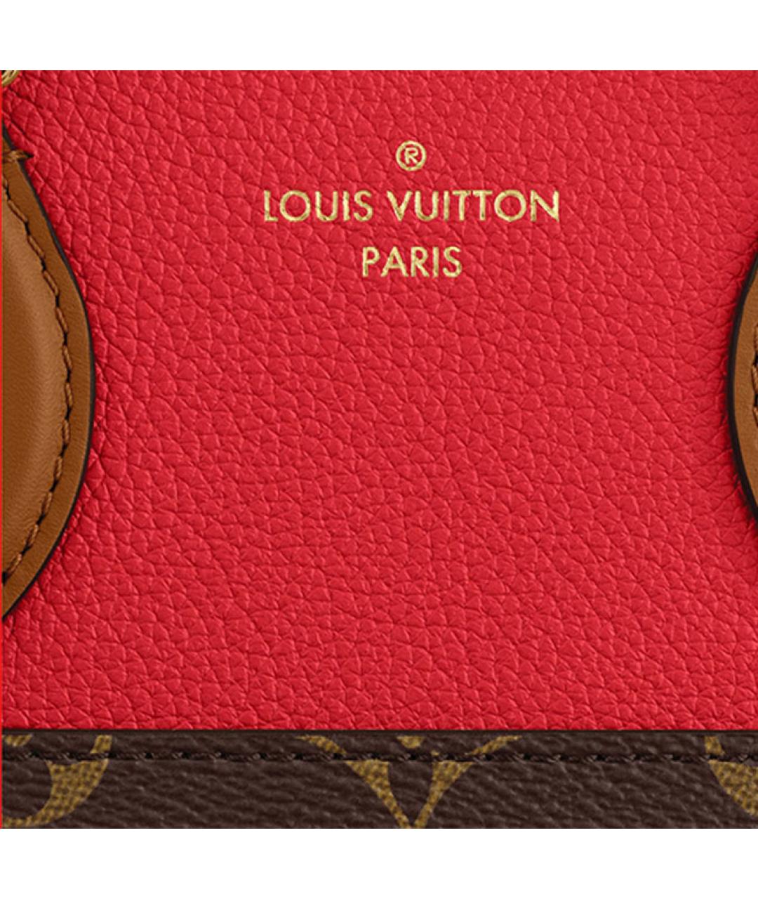LOUIS VUITTON Коричневая кожаная сумка через плечо, фото 3