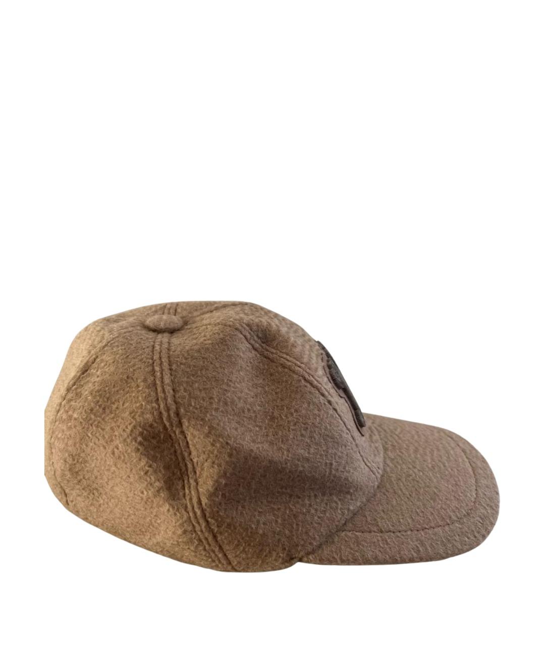 MAX MARA Коричневая шерстяная кепка, фото 1