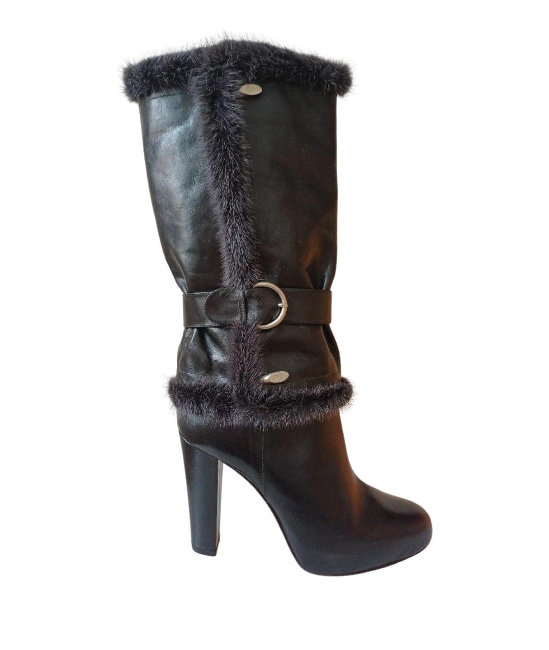 GIANVITO ROSSI Черные кожаные сапоги, фото 1