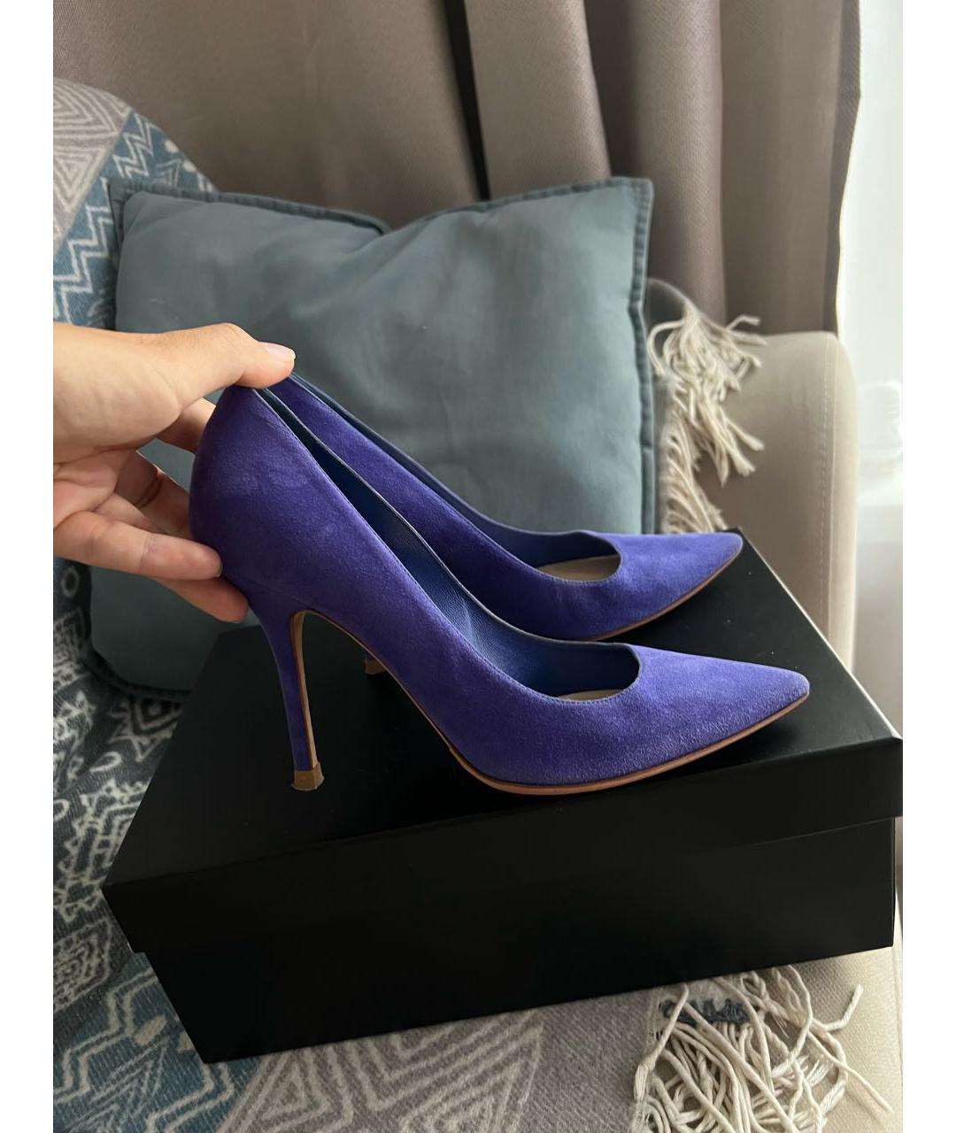CHRISTIAN DIOR Фиолетовые замшевые туфли, фото 5