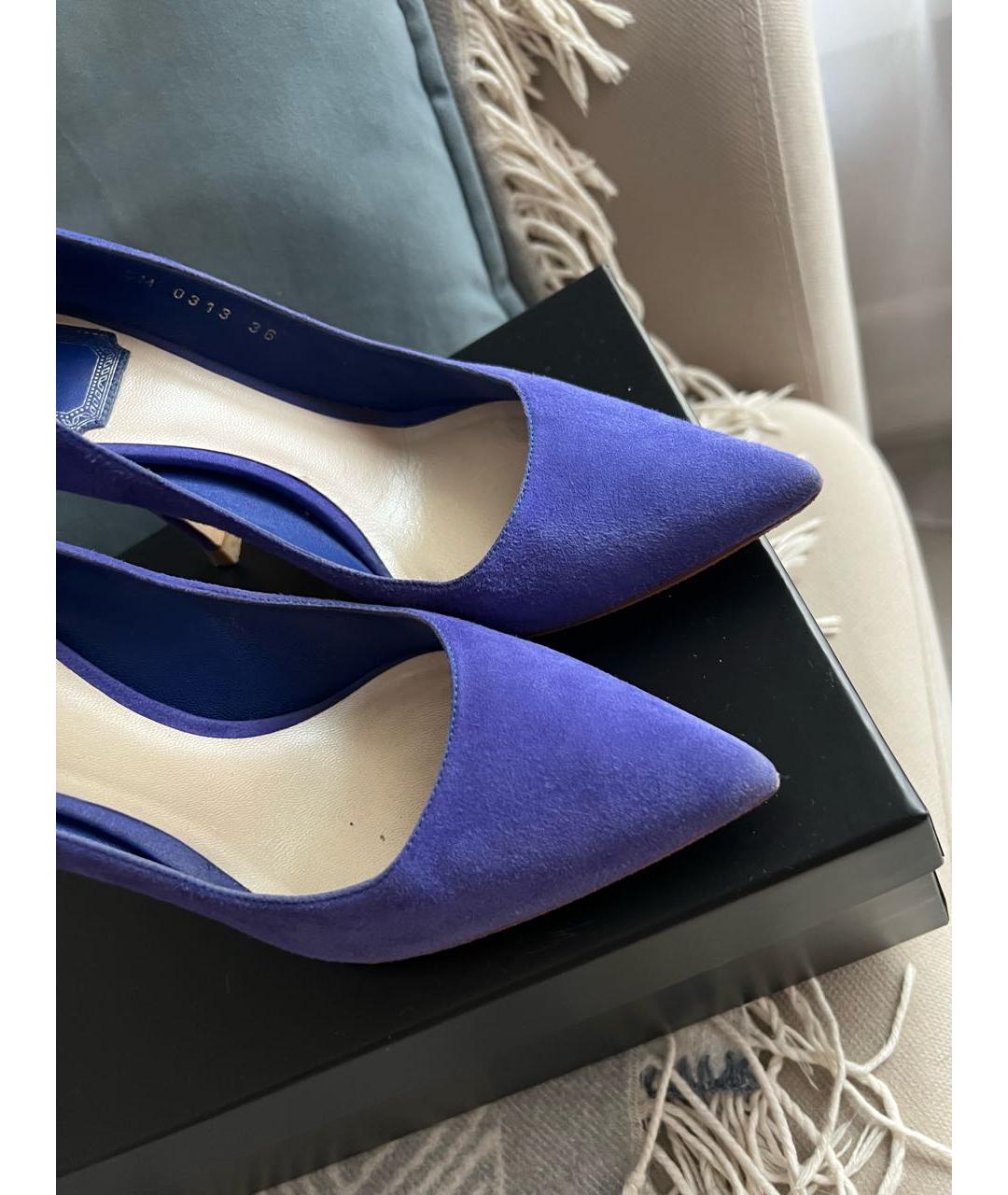 CHRISTIAN DIOR Фиолетовые замшевые туфли, фото 3