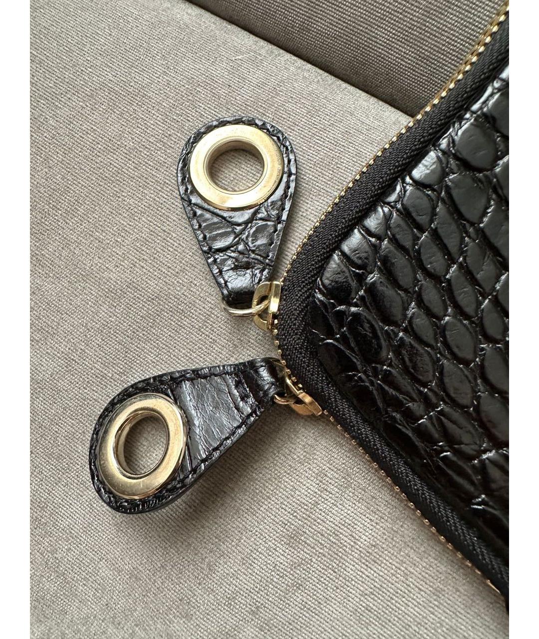 JIMMY CHOO Черная кожаная сумка с короткими ручками, фото 3