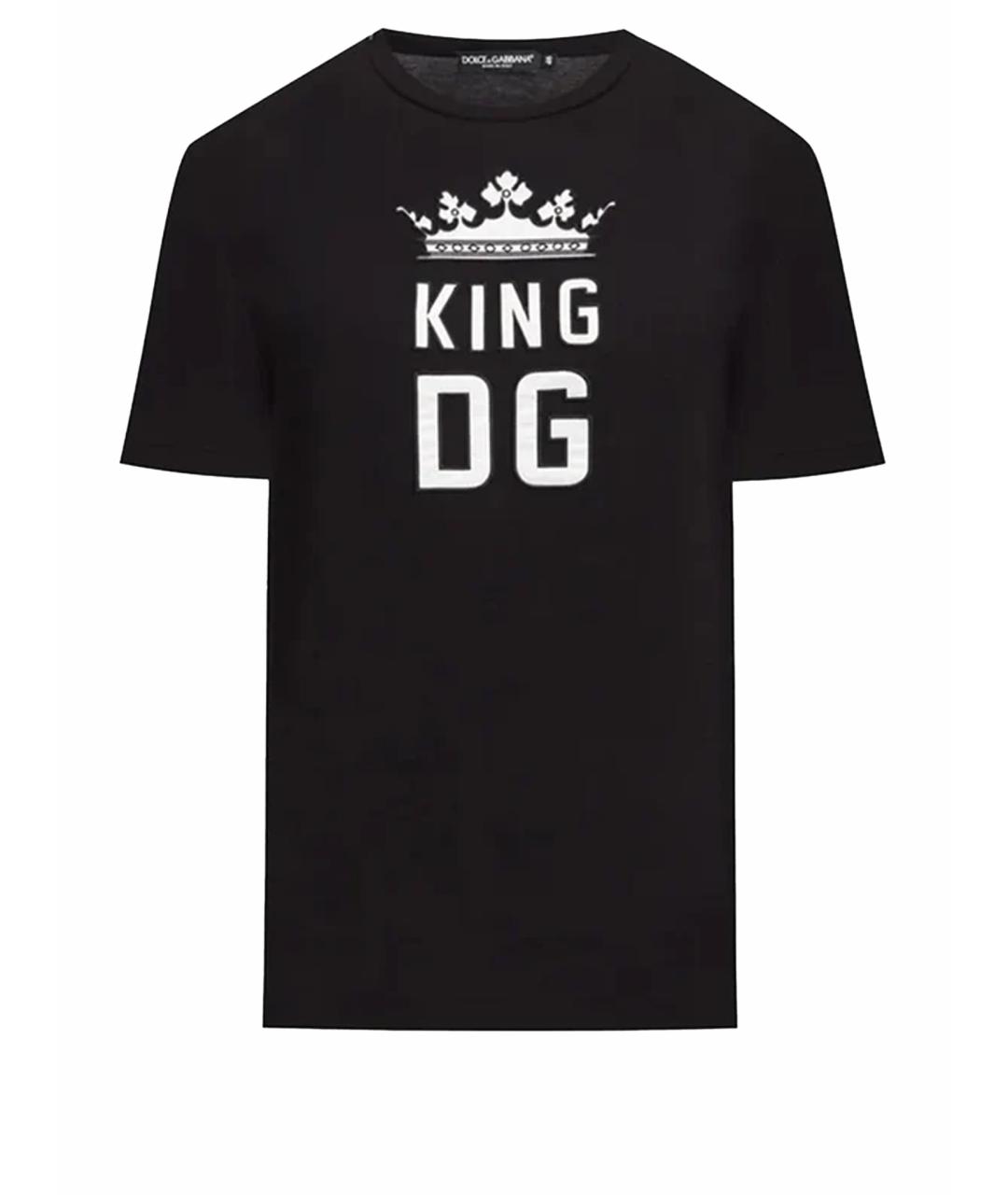 DOLCE&GABBANA Черная хлопковая футболка, фото 1