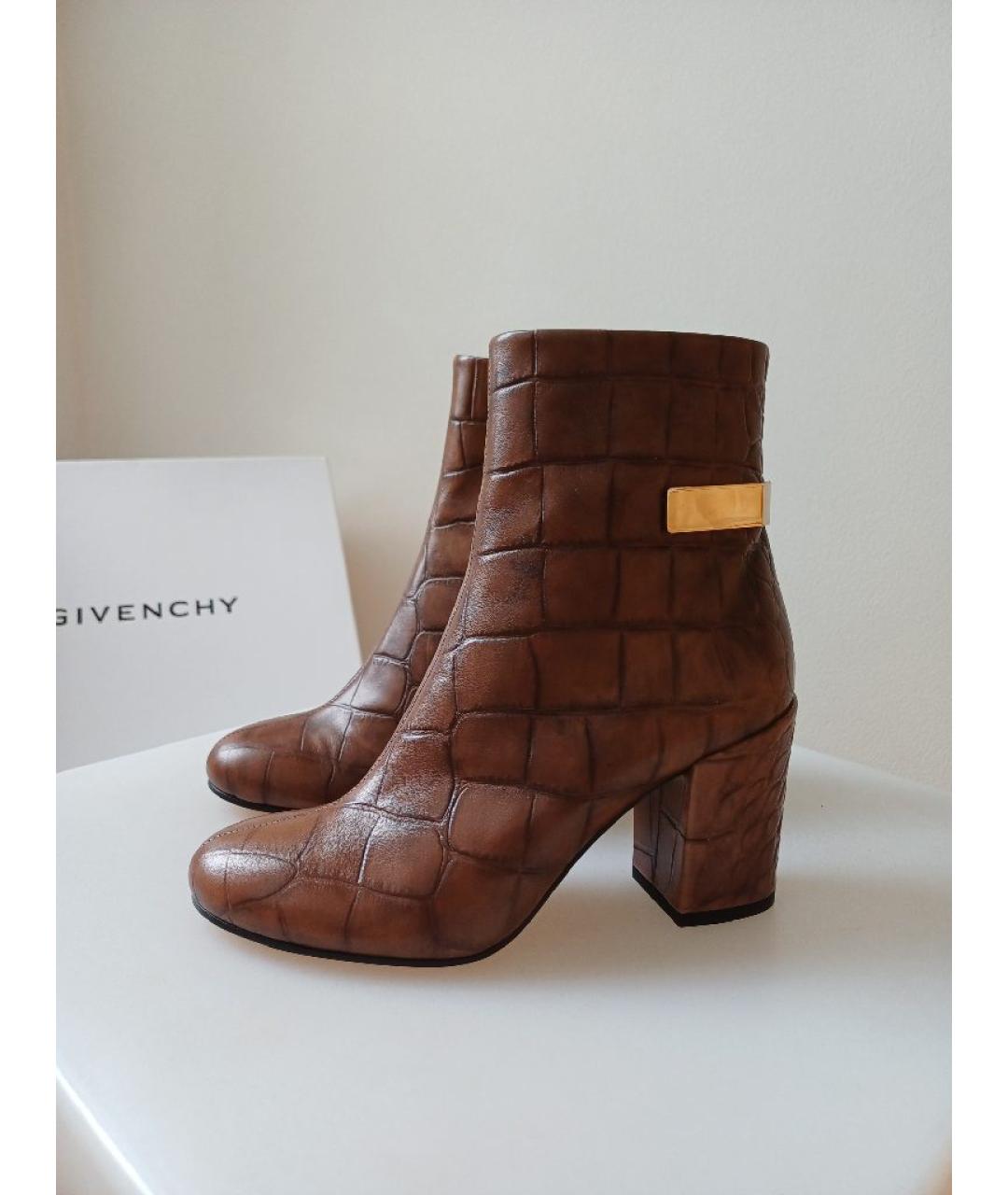 GIVENCHY Коричневые кожаные ботильоны, фото 2