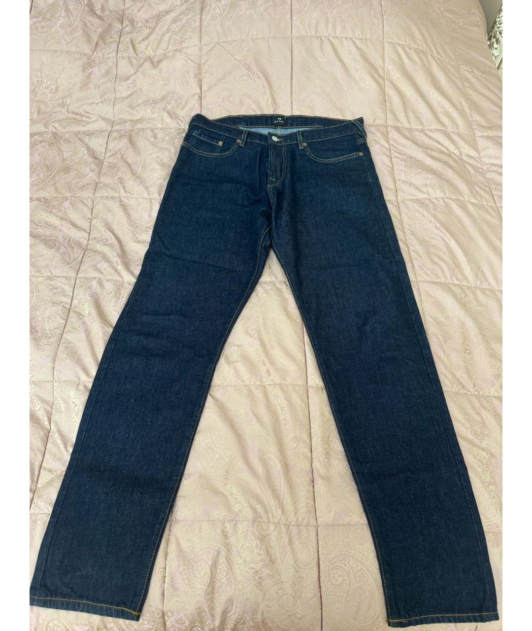 PAUL SMITH Темно-синие прямые джинсы, фото 5