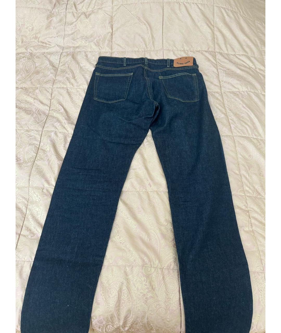 PAUL SMITH Темно-синие прямые джинсы, фото 2