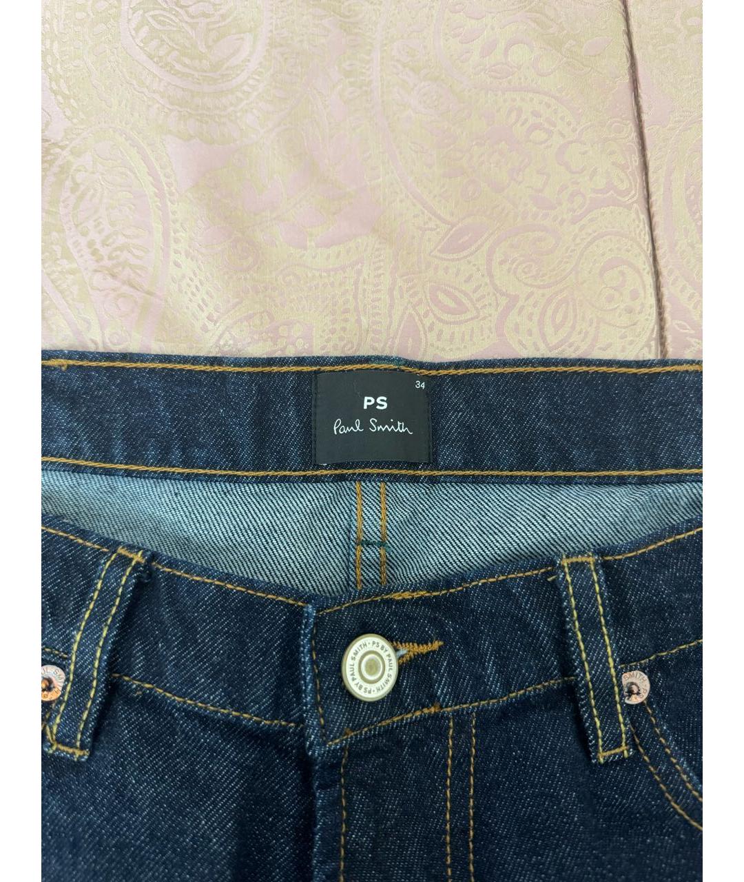 PAUL SMITH Темно-синие прямые джинсы, фото 3