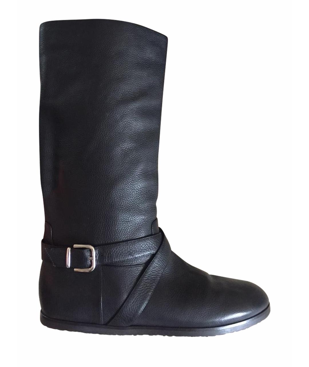 GIANVITO ROSSI Черные кожаные сапоги, фото 1