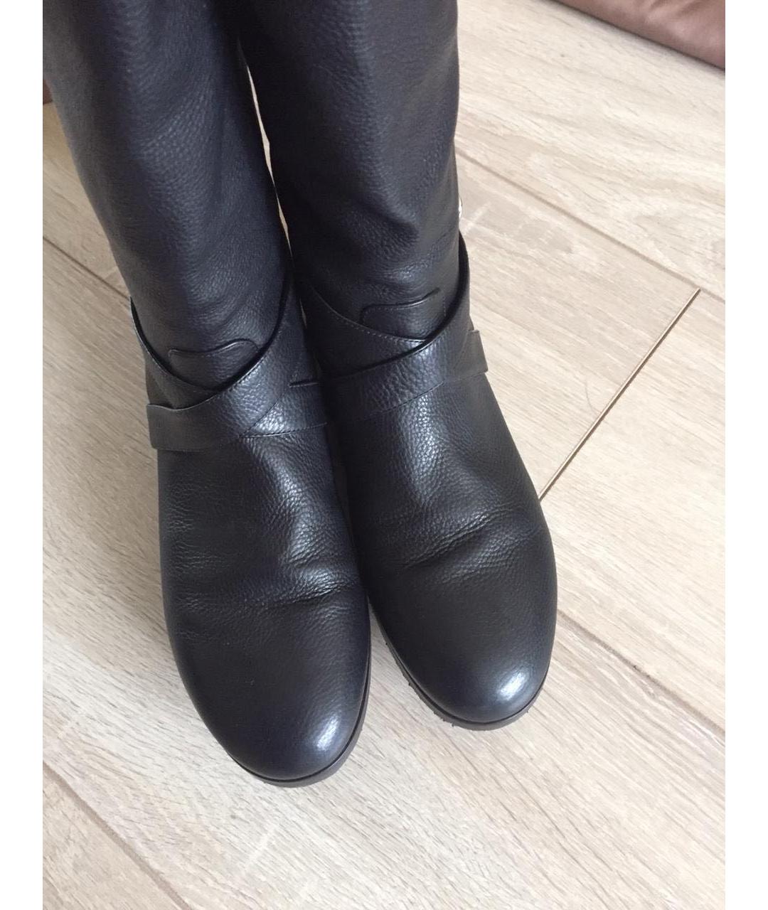 GIANVITO ROSSI Черные кожаные сапоги, фото 3