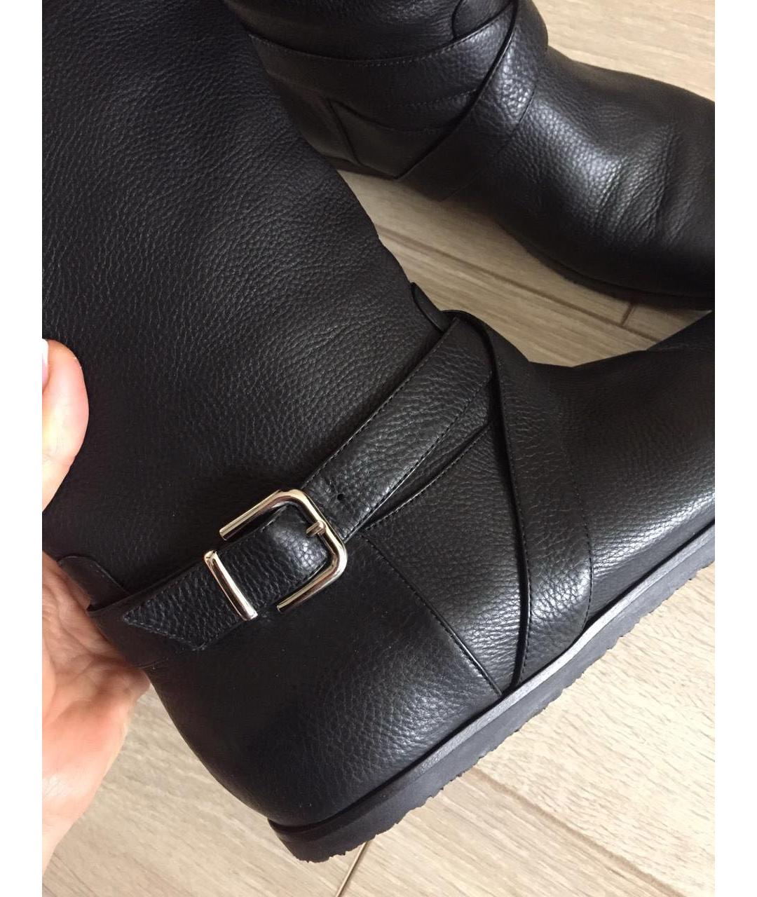 GIANVITO ROSSI Черные кожаные сапоги, фото 7