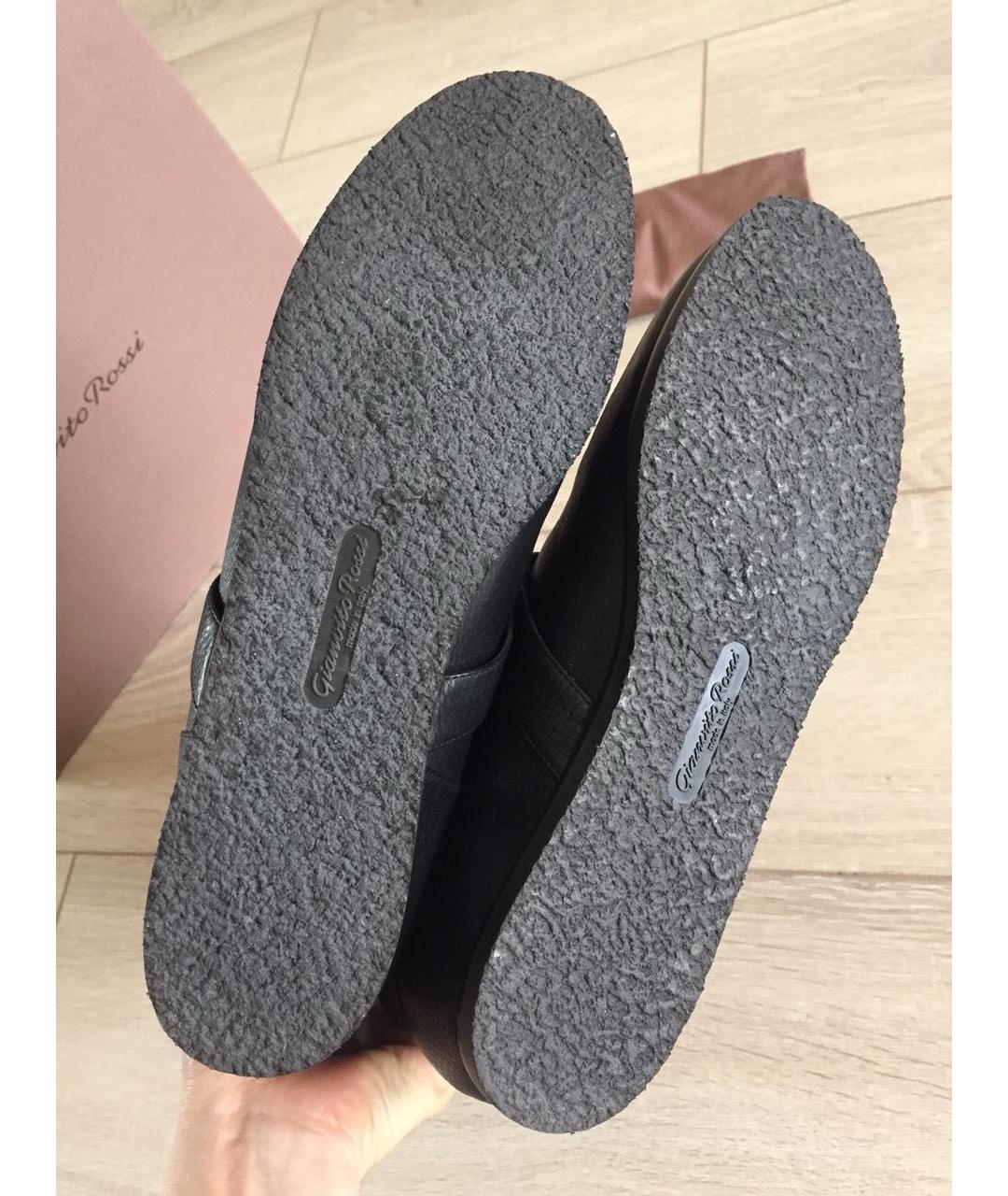GIANVITO ROSSI Черные кожаные сапоги, фото 6