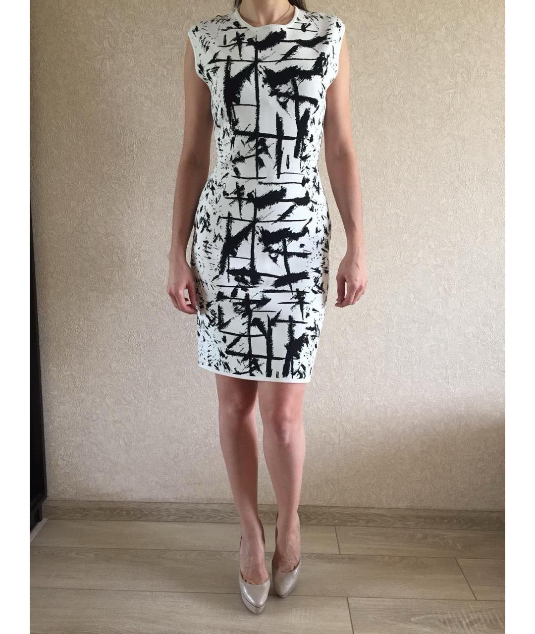 BCBG MAXAZRIA Белое вискозное повседневное платье, фото 7