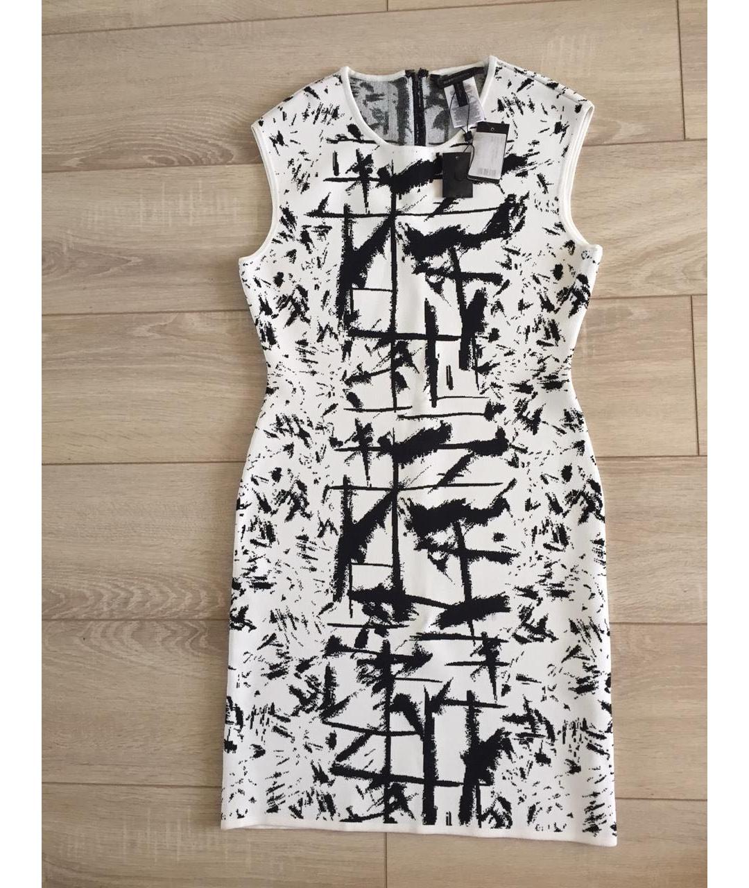 BCBG MAXAZRIA Белое вискозное повседневное платье, фото 9