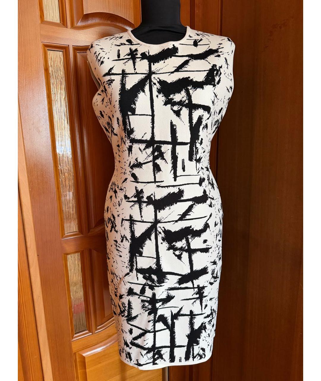BCBG MAXAZRIA Белое вискозное повседневное платье, фото 4