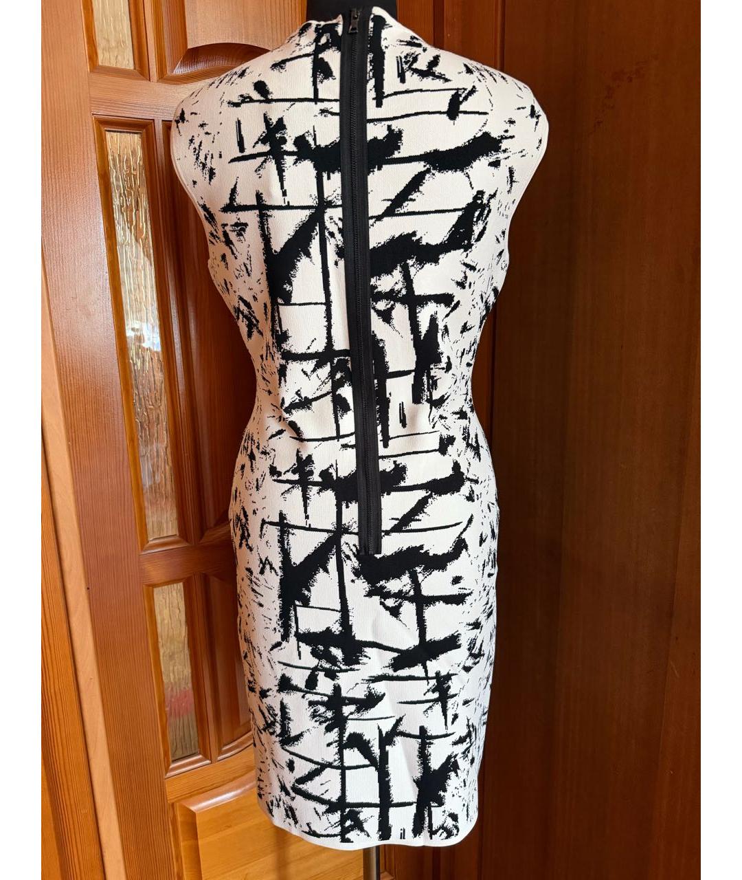 BCBG MAXAZRIA Белое вискозное повседневное платье, фото 7