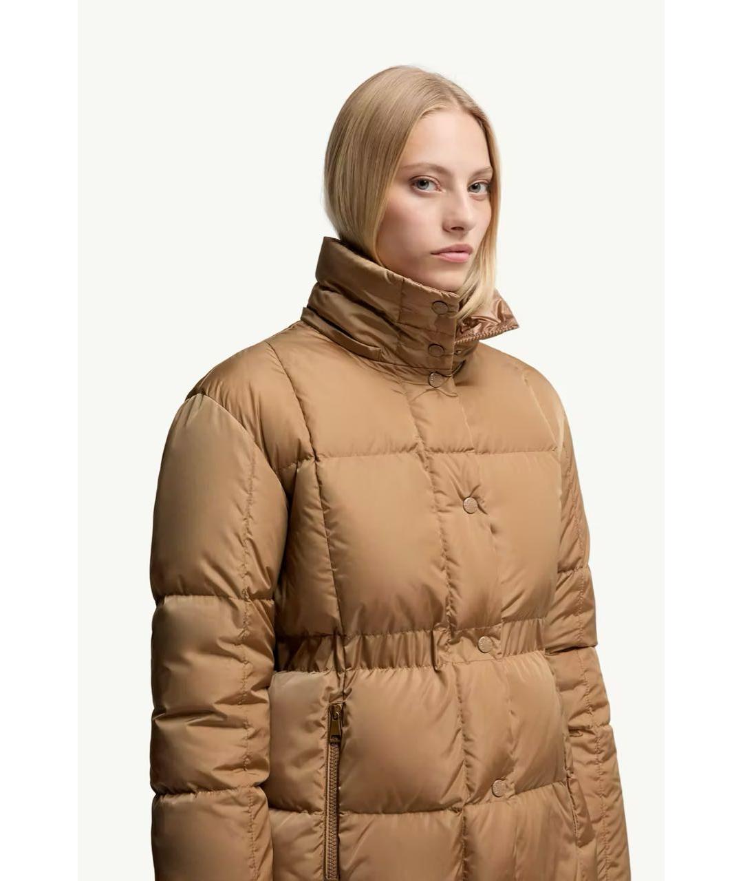 MONCLER Бежевый пуховик, фото 6