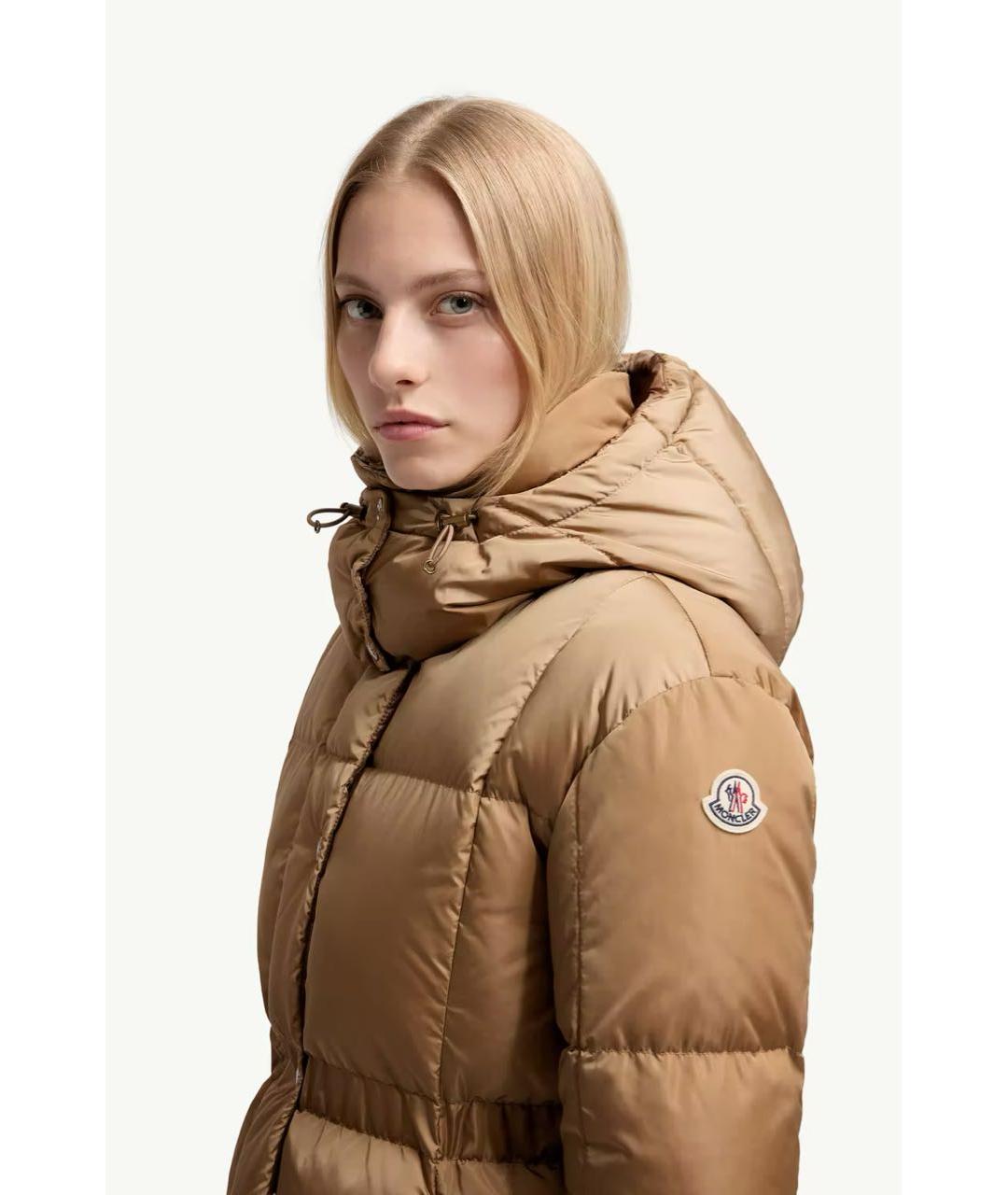 MONCLER Бежевый пуховик, фото 4