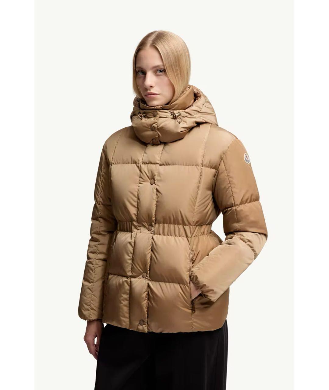 MONCLER Бежевый пуховик, фото 2
