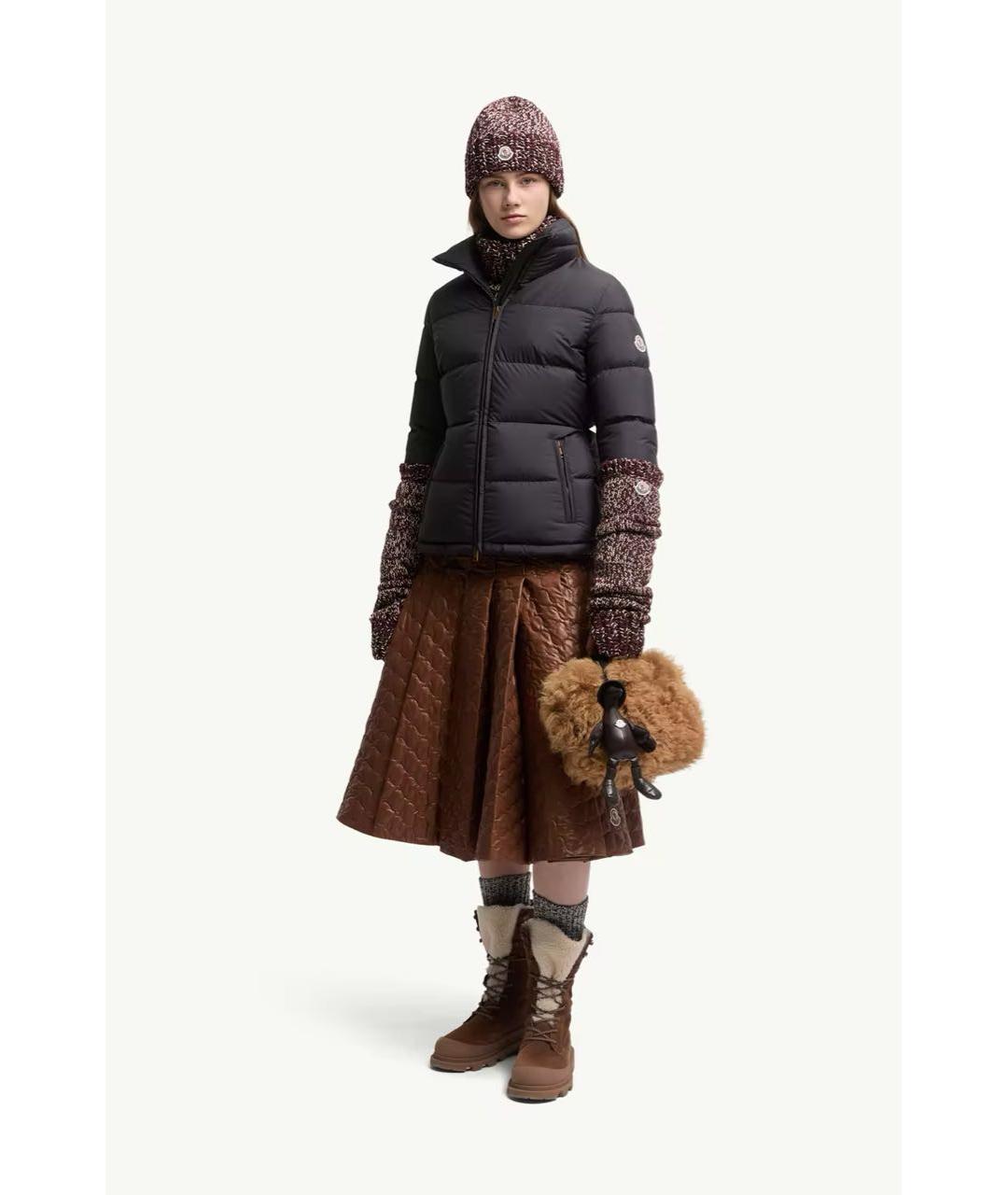 MONCLER Черный пуховик, фото 5