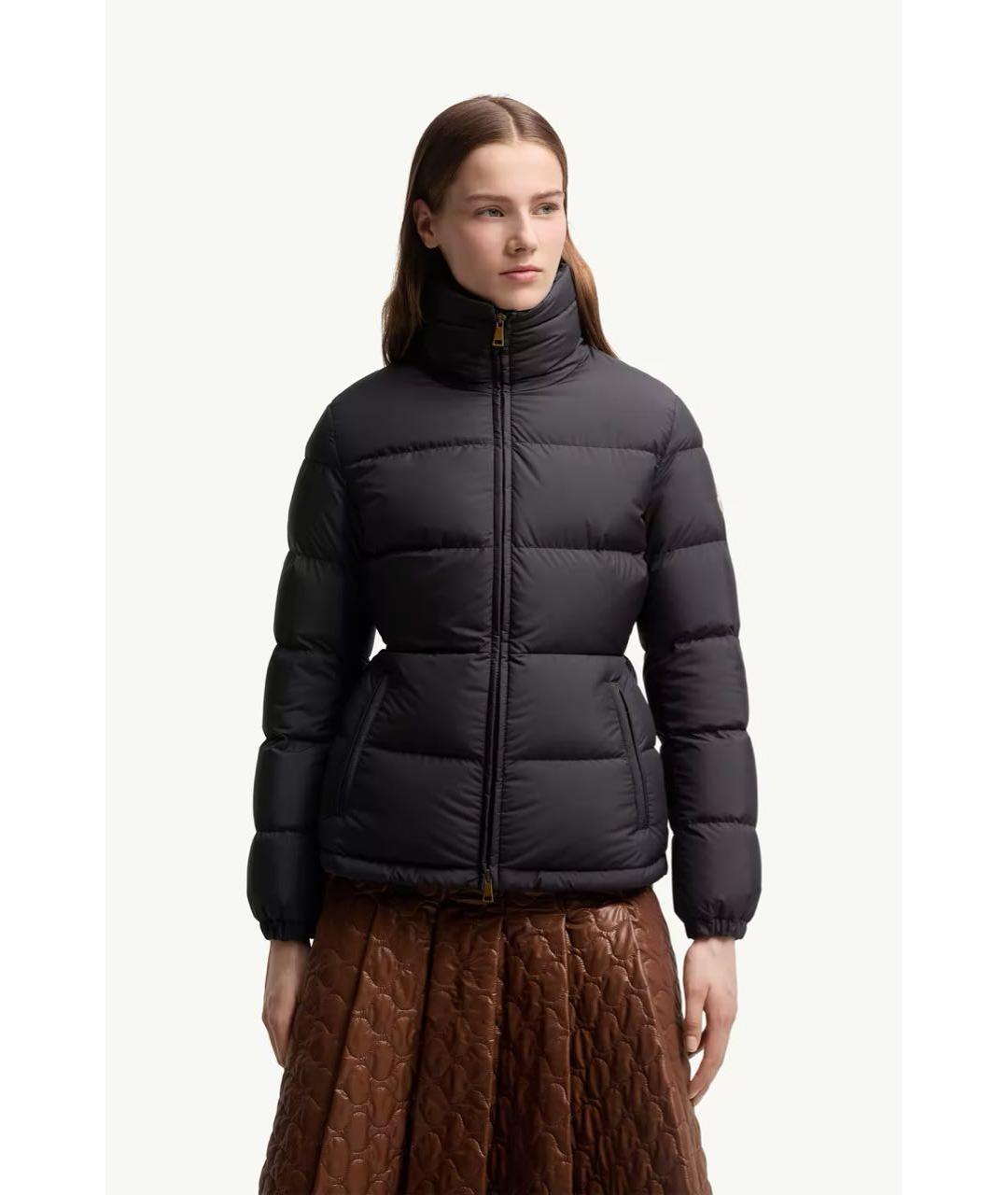 MONCLER Черный пуховик, фото 2