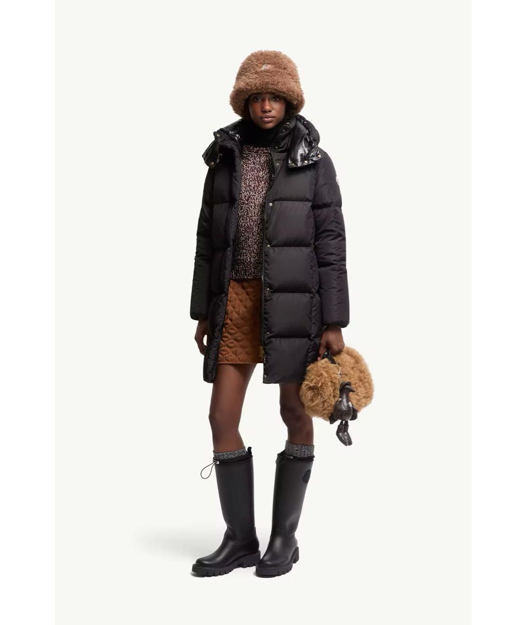 MONCLER Черный пуховик, фото 5