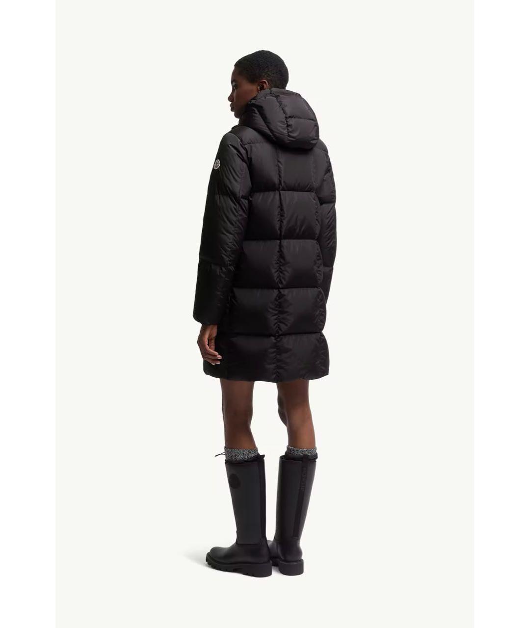 MONCLER Черный пуховик, фото 3