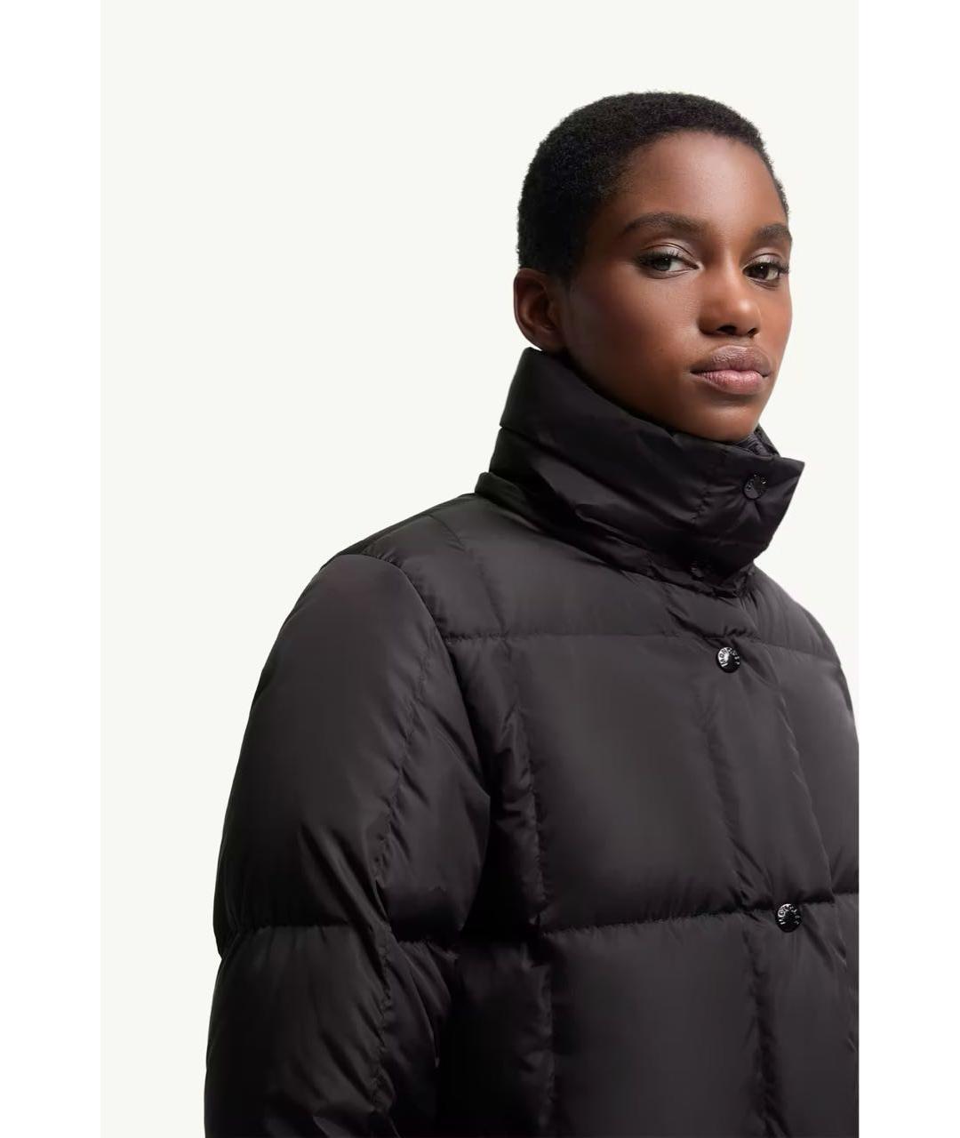 MONCLER Черный пуховик, фото 4