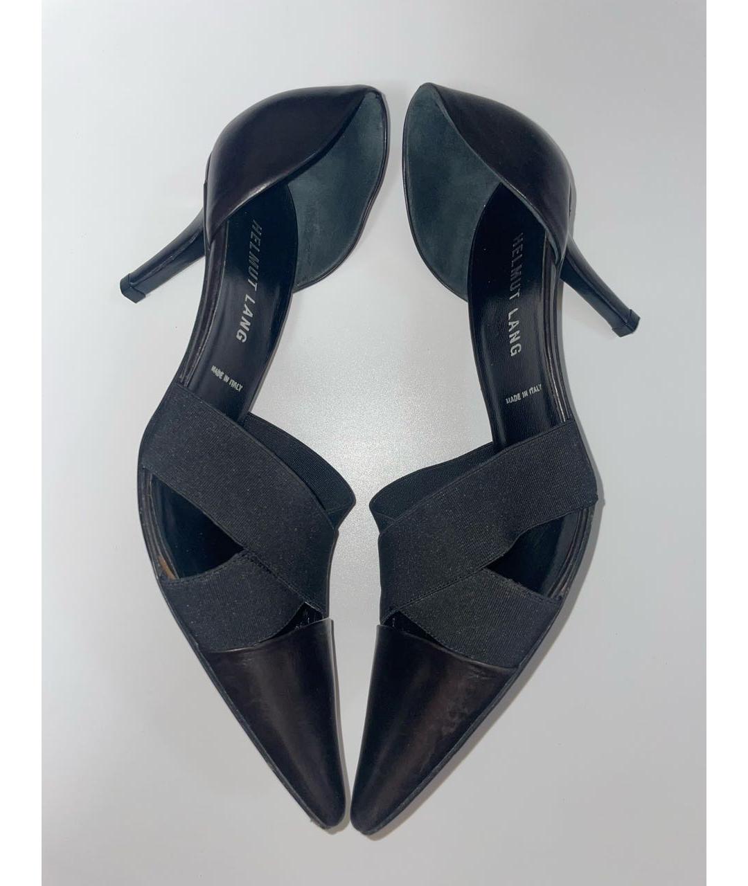 HELMUT LANG Черные кожаные туфли, фото 4