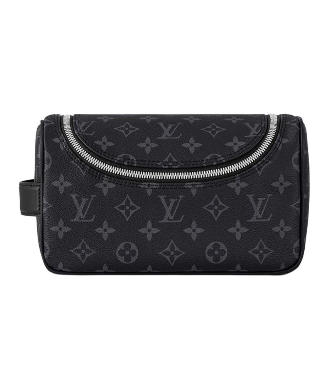 LOUIS VUITTON Черная кожаная барсетка, фото 1