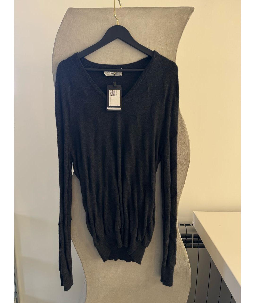 SAINT LAURENT Серый кашемировый джемпер / свитер, фото 2
