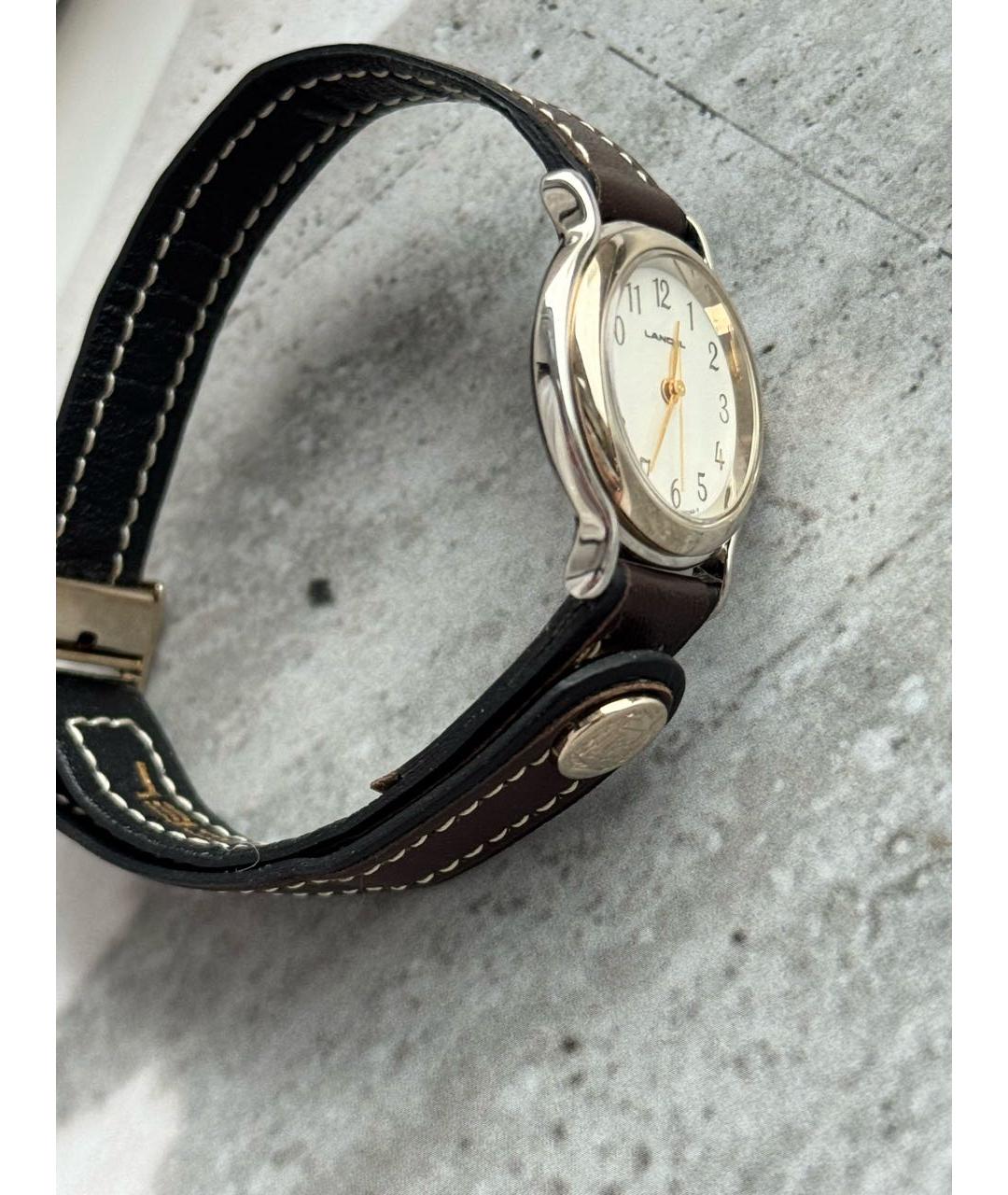 LANCEL Коричневые стальные часы, фото 8