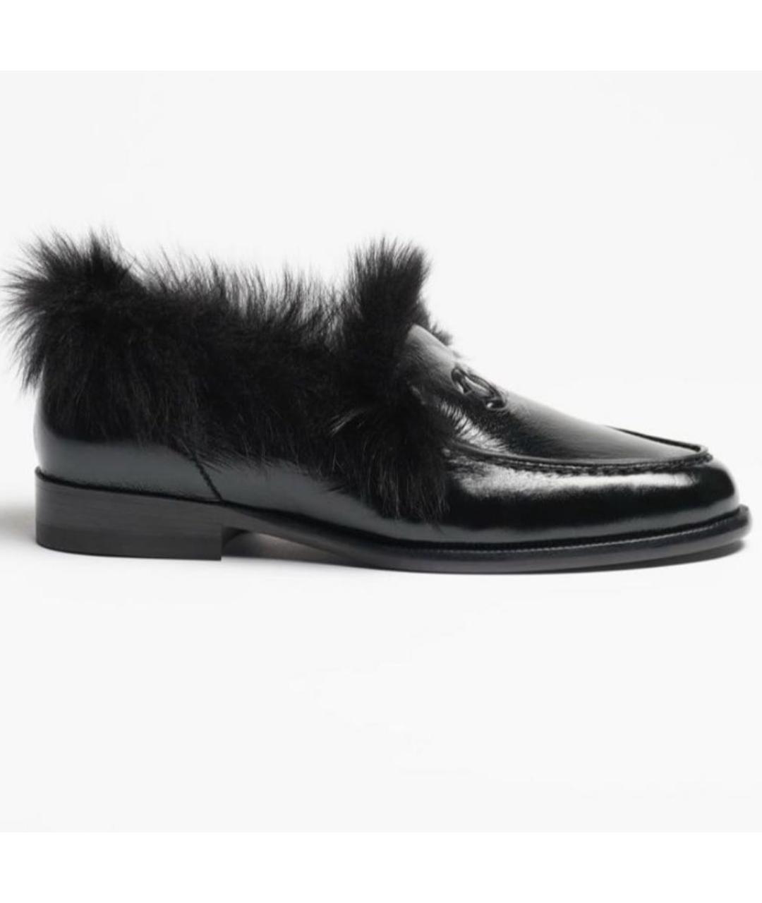 CHANEL Черные лоферы из лакированной кожи, фото 4