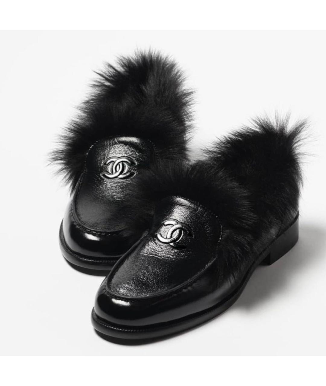 CHANEL Черные лоферы из лакированной кожи, фото 2