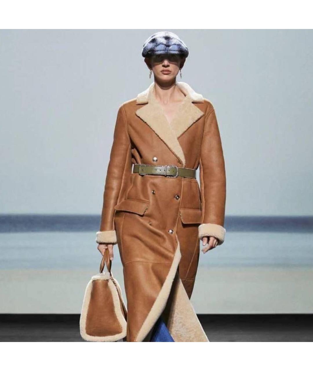 CHANEL Коричневая кожаная дубленка, фото 5