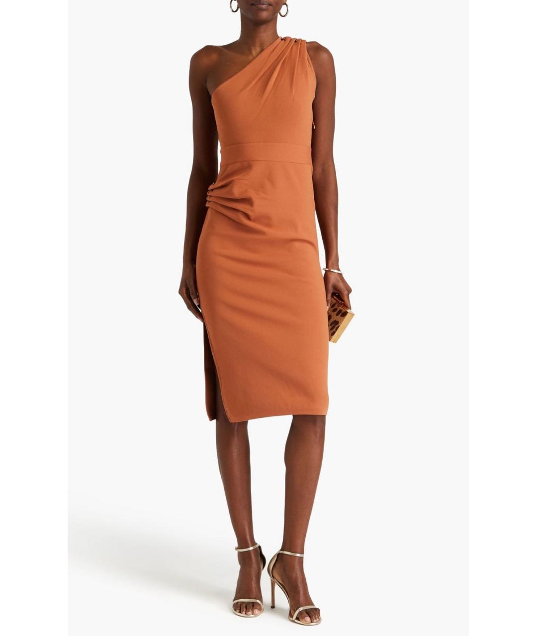 HERVE LEGER Коричневое коктейльное платье, фото 2