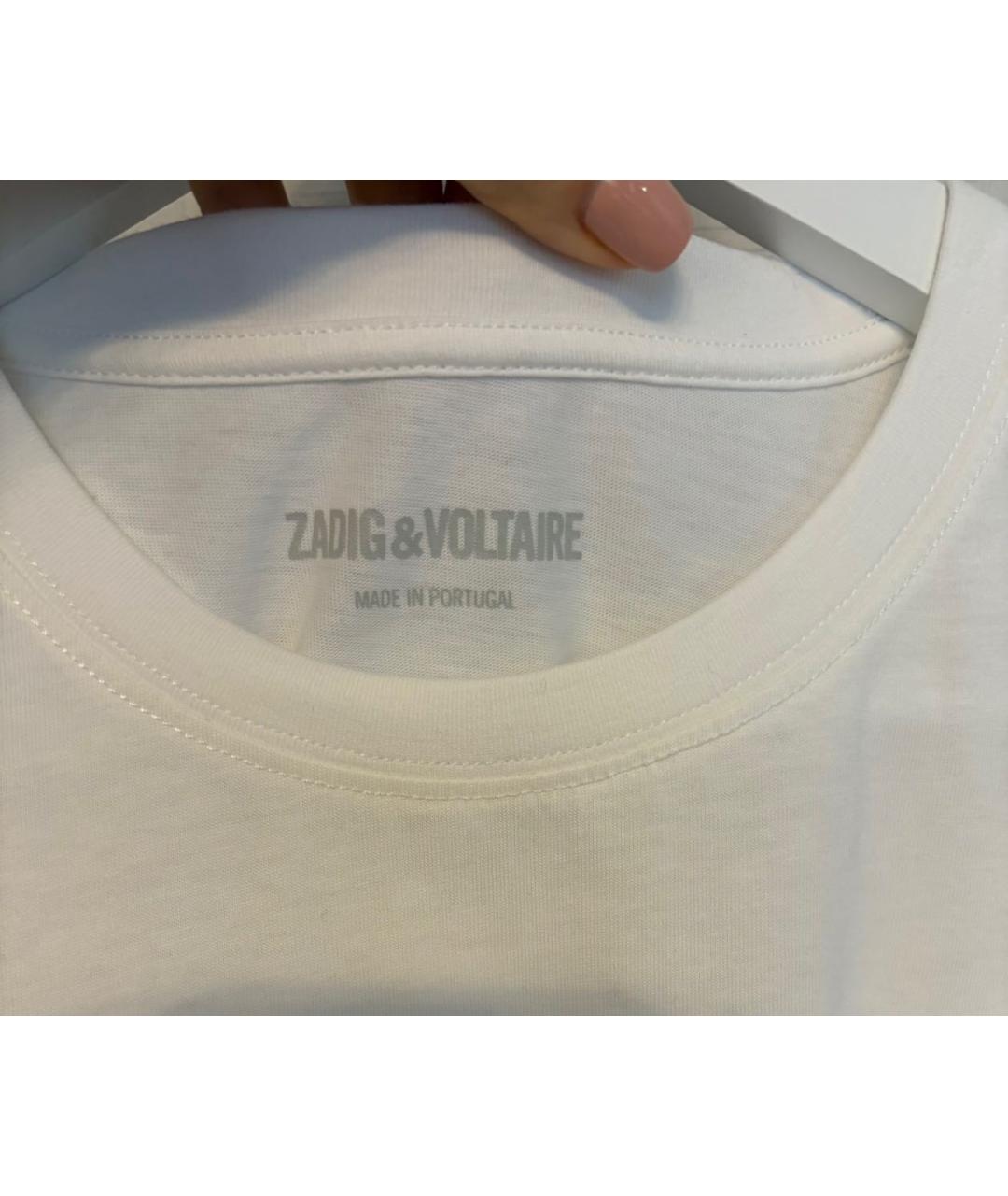 ZADIG & VOLTAIRE Белая хлопковая футболка, фото 4