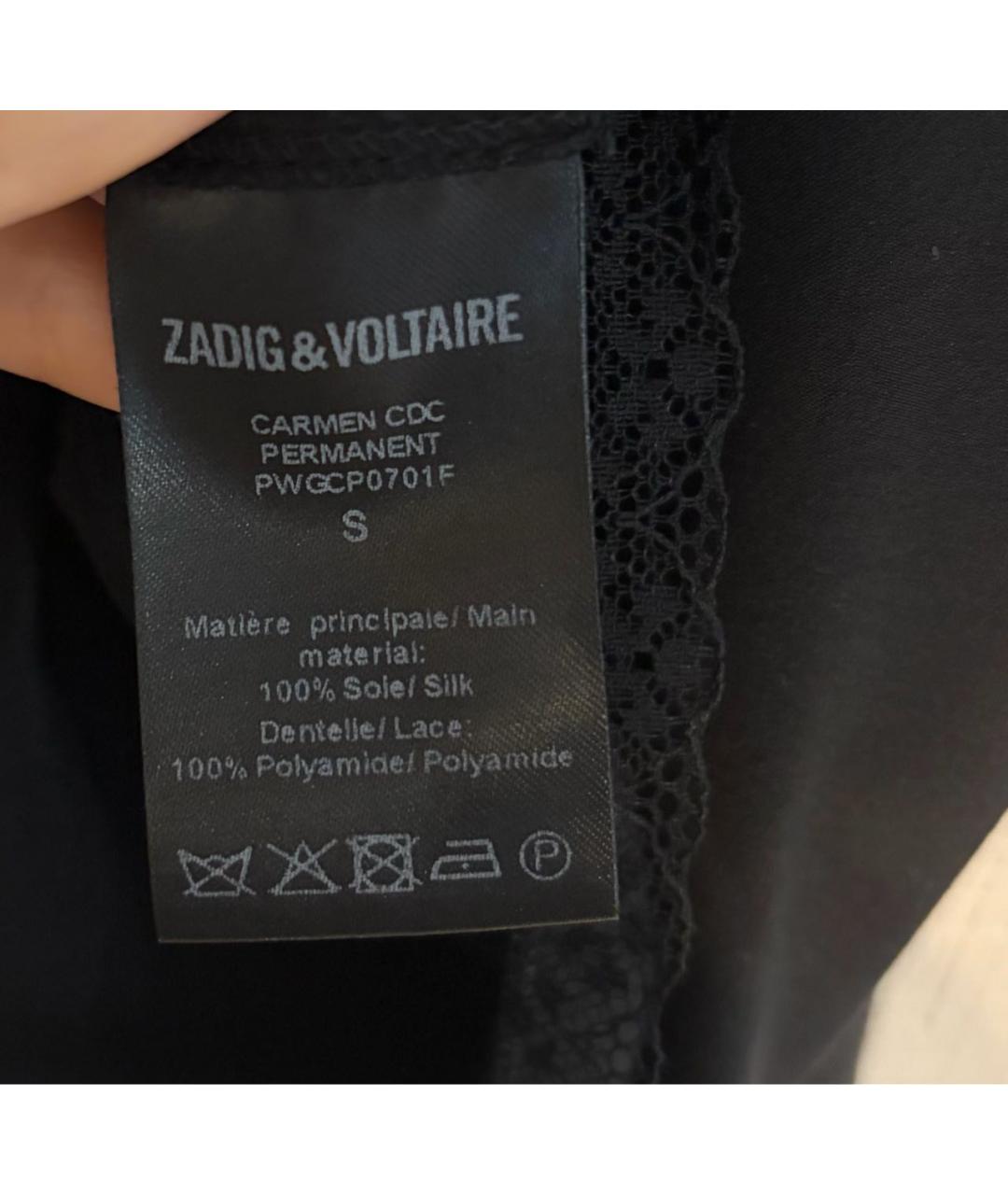 ZADIG & VOLTAIRE Черная шелковая майка, фото 5