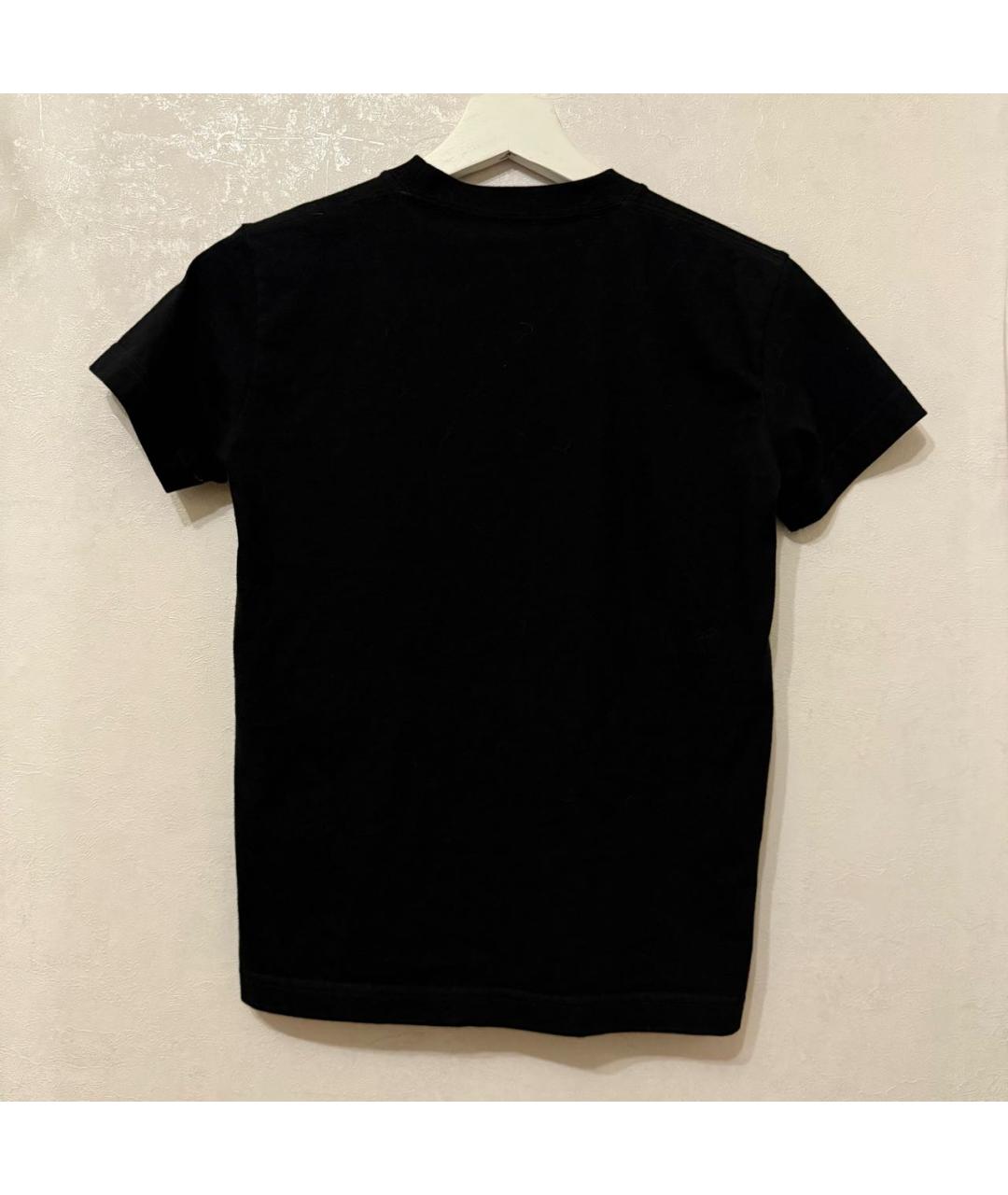 BALENCIAGA Черная хлопковая футболка, фото 2