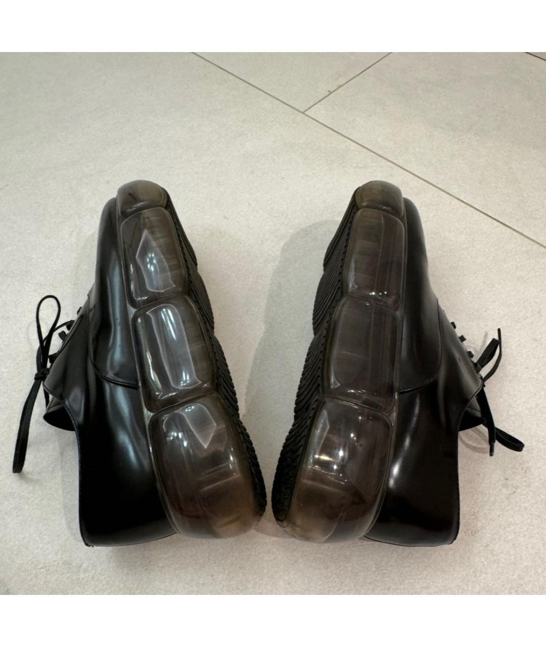 PRADA Черные кожаные брогги и оксфорды, фото 5