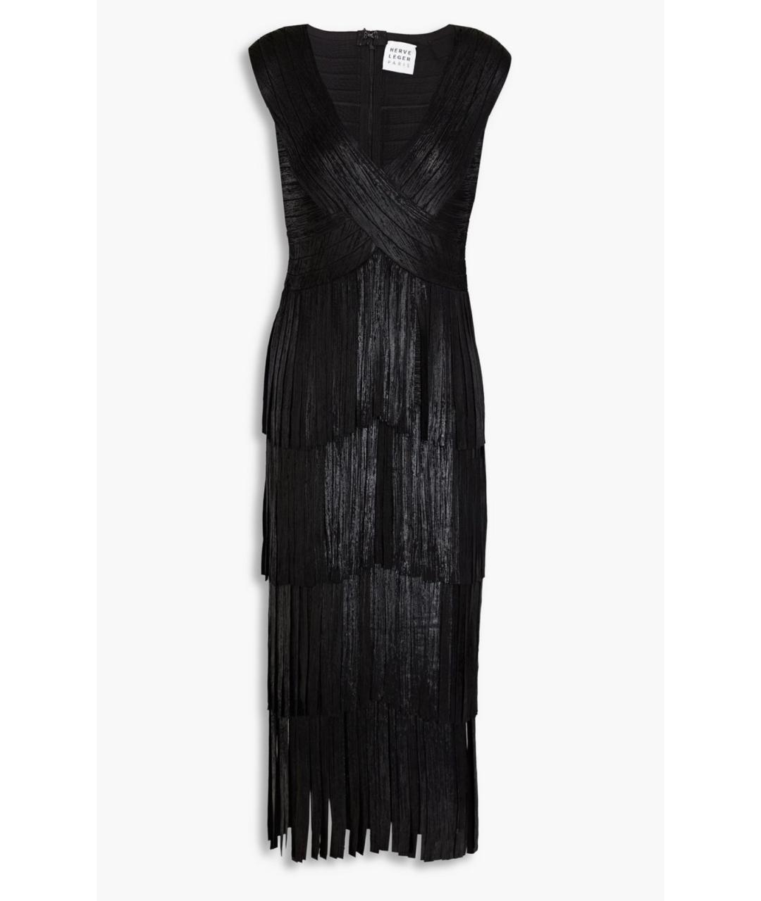 HERVE LEGER Черное коктейльное платье, фото 4