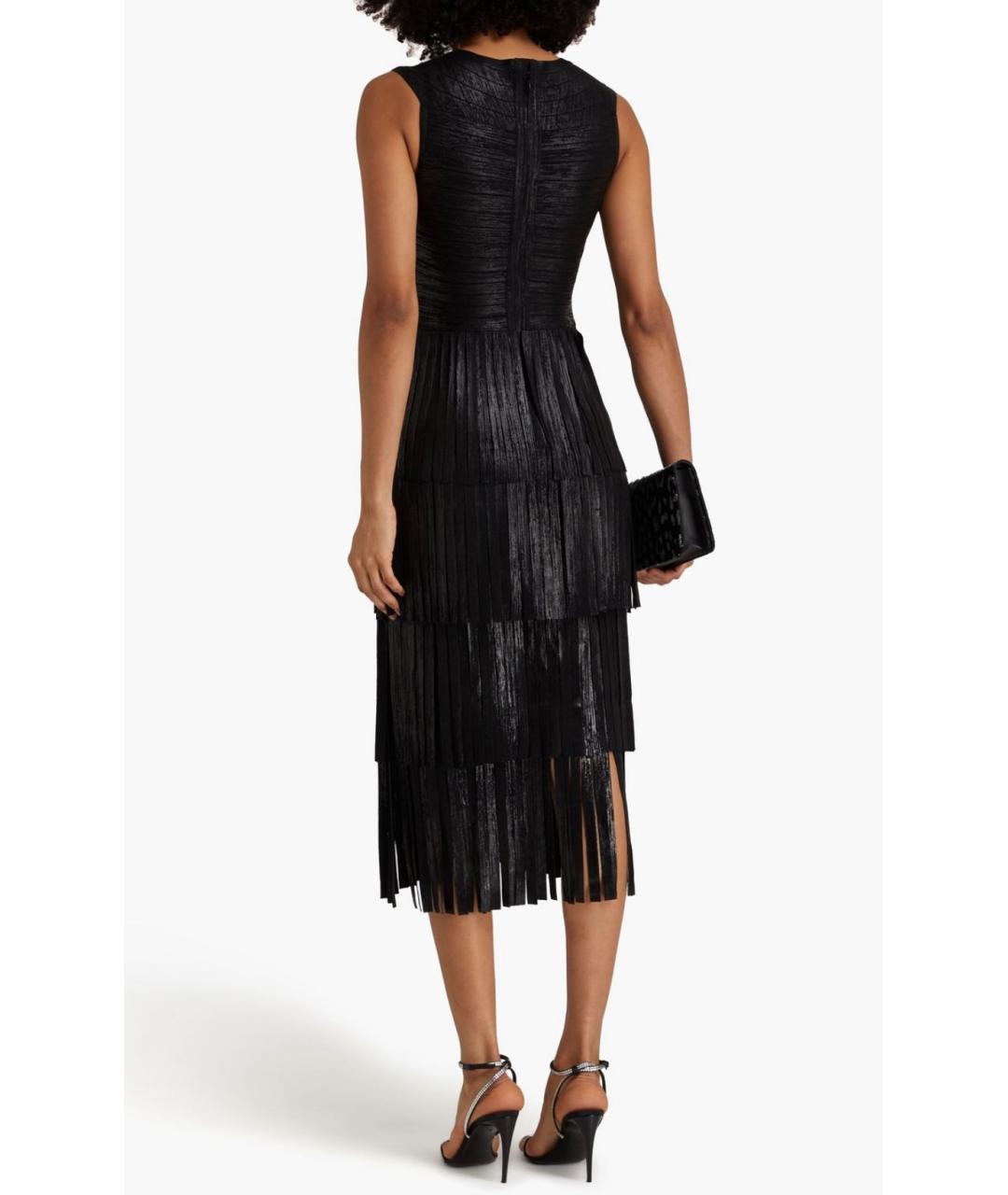 HERVE LEGER Черное коктейльное платье, фото 3