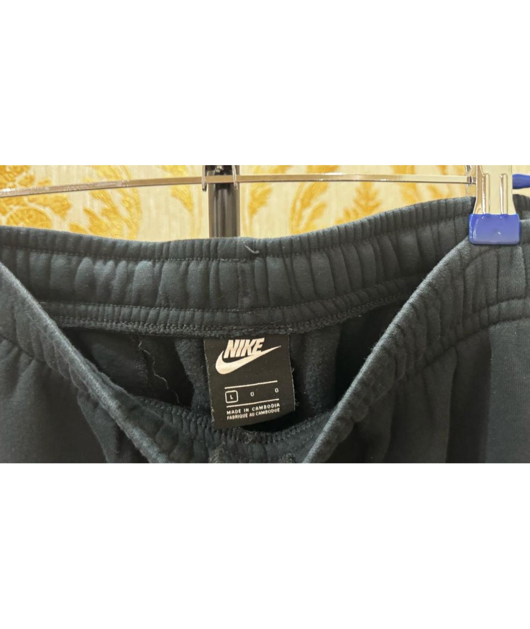 NIKE Черные вискозные повседневные брюки, фото 3