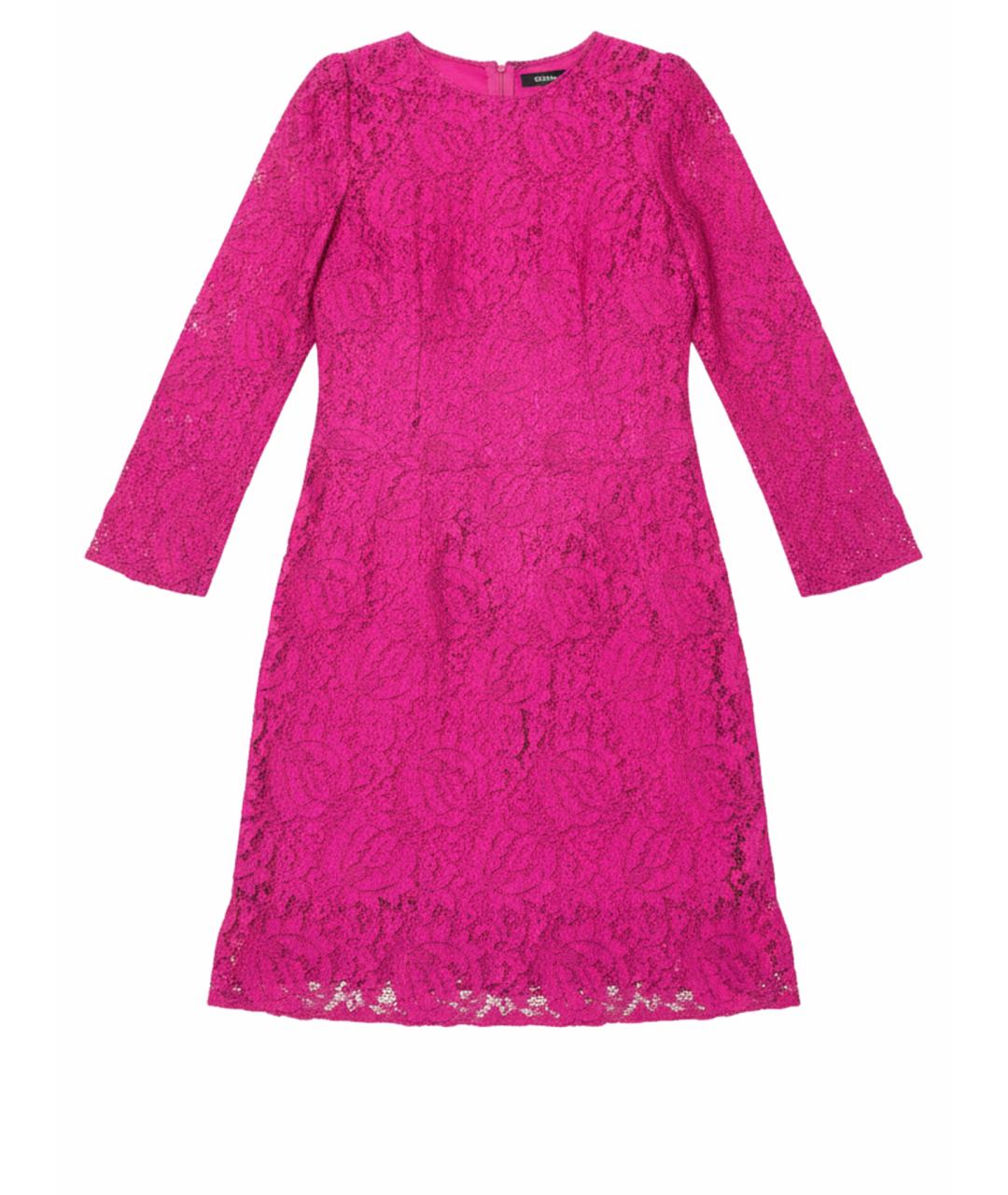 DOLCE&GABBANA Фуксия кружевное коктейльное платье, фото 1