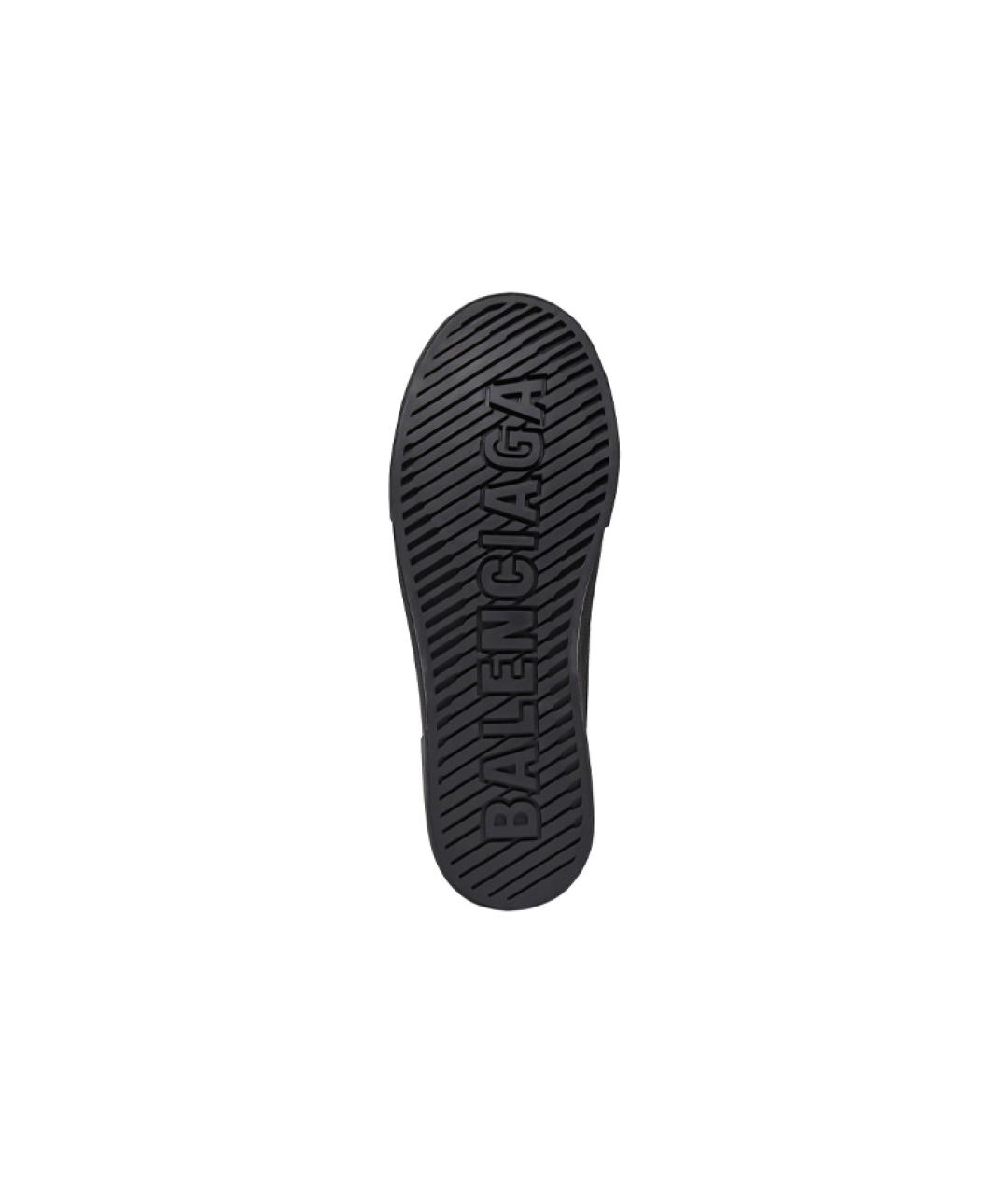 BALENCIAGA Черные текстильные высокие кроссовки / кеды, фото 5