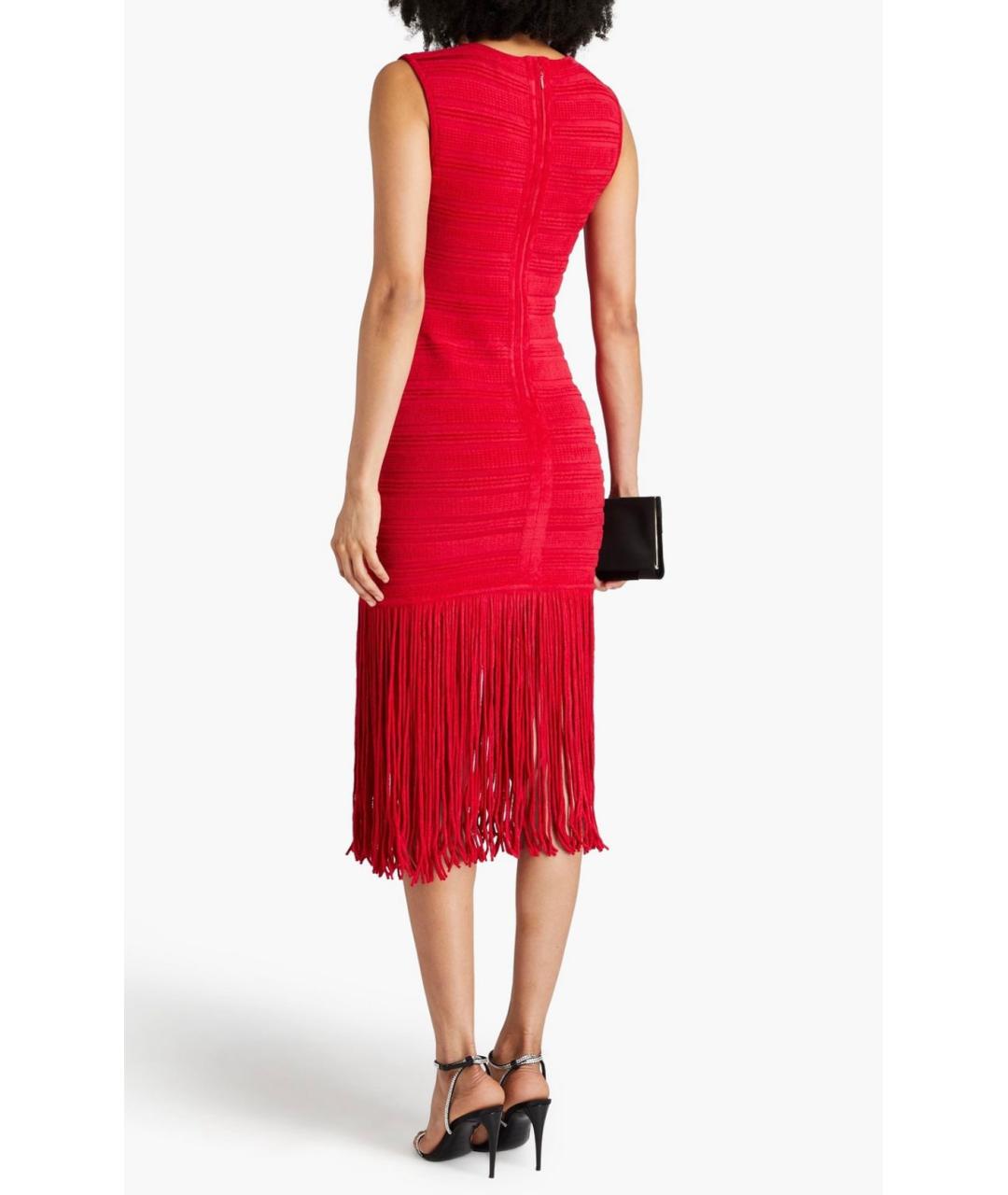 HERVE LEGER Красное коктейльное платье, фото 3