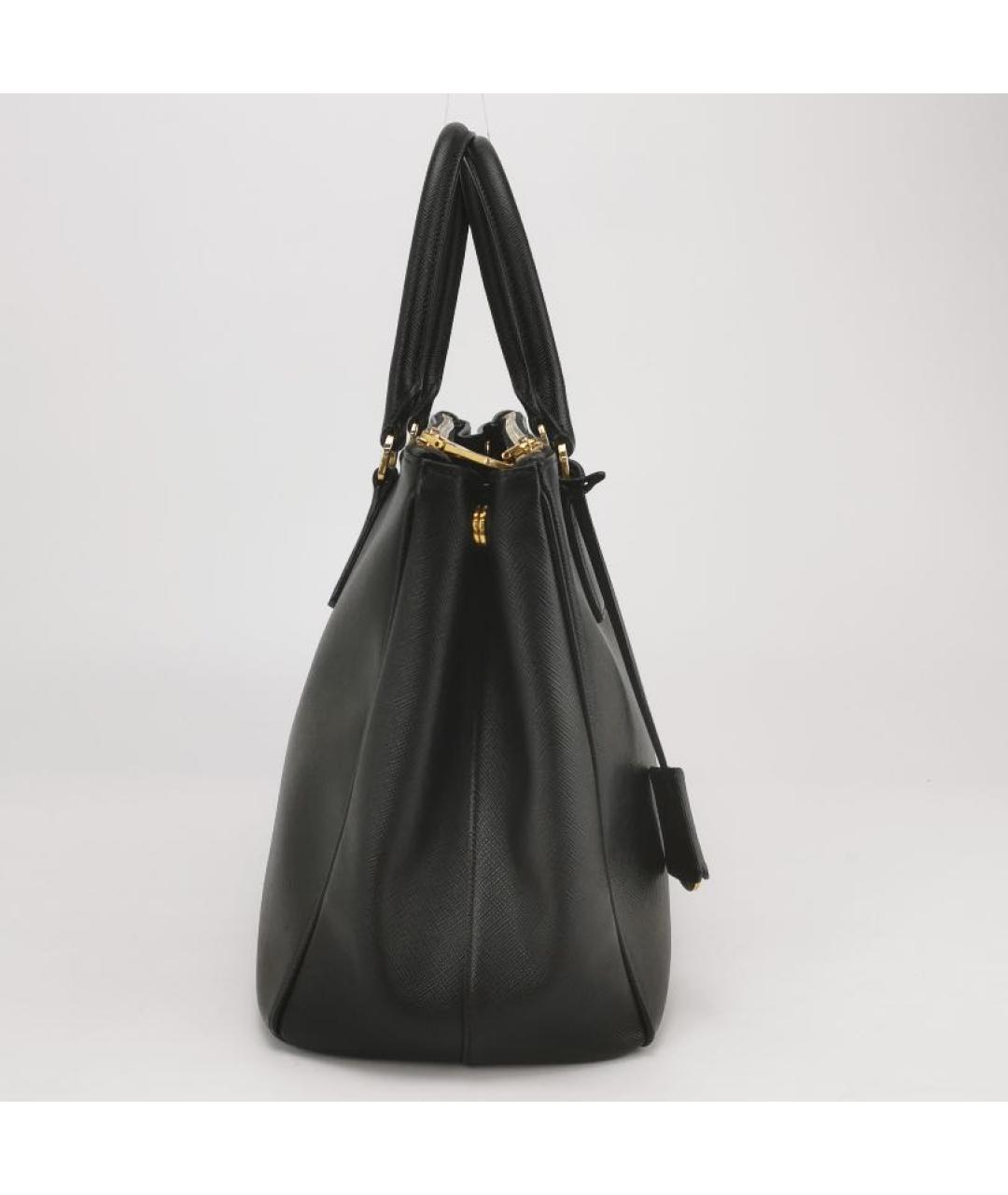 PRADA Черная кожаная сумка тоут, фото 3